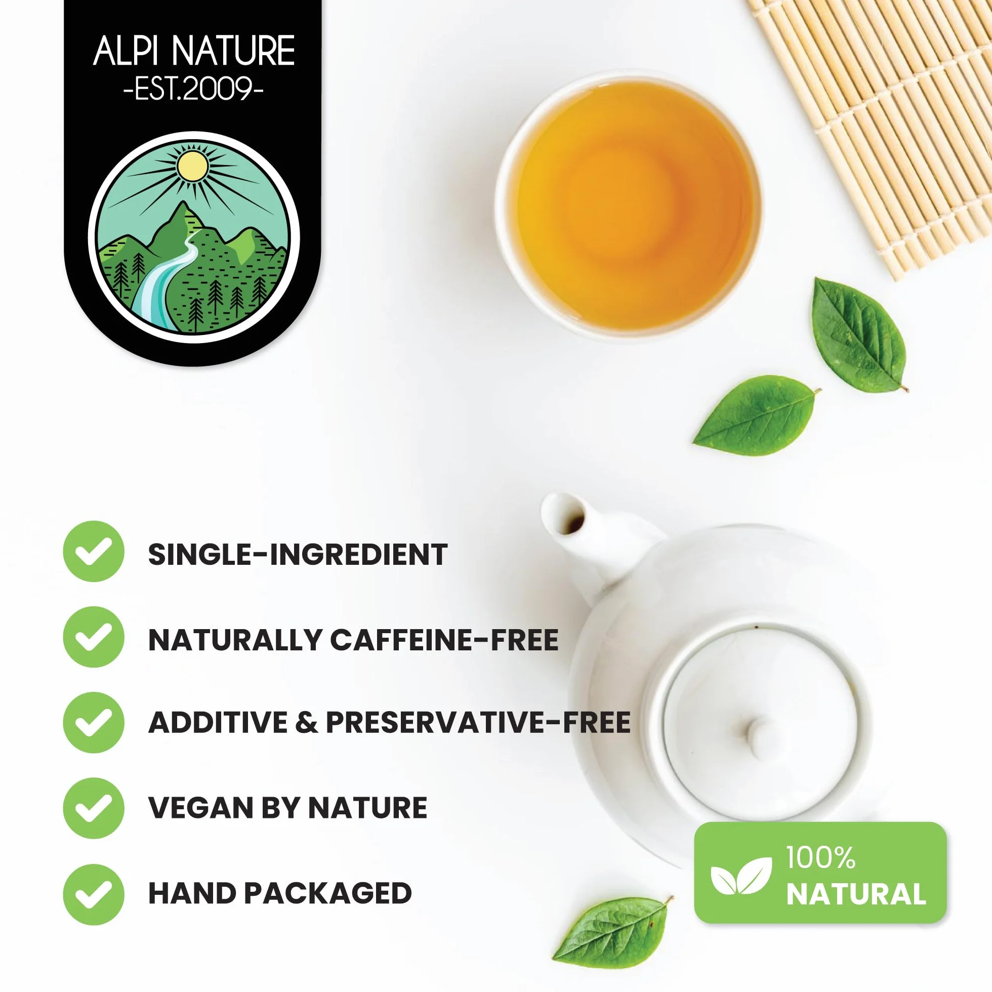 Alpi Nature Herbata z Korzenia Mniszka 250g, Suszone i Cięte Kawałki Korzenia Mniszka, Herbata Liściasta