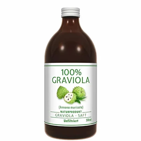 Sok z Gravioli 100% Niefiltrowany Wegański 500 ml Guanábana Soursop Corossol