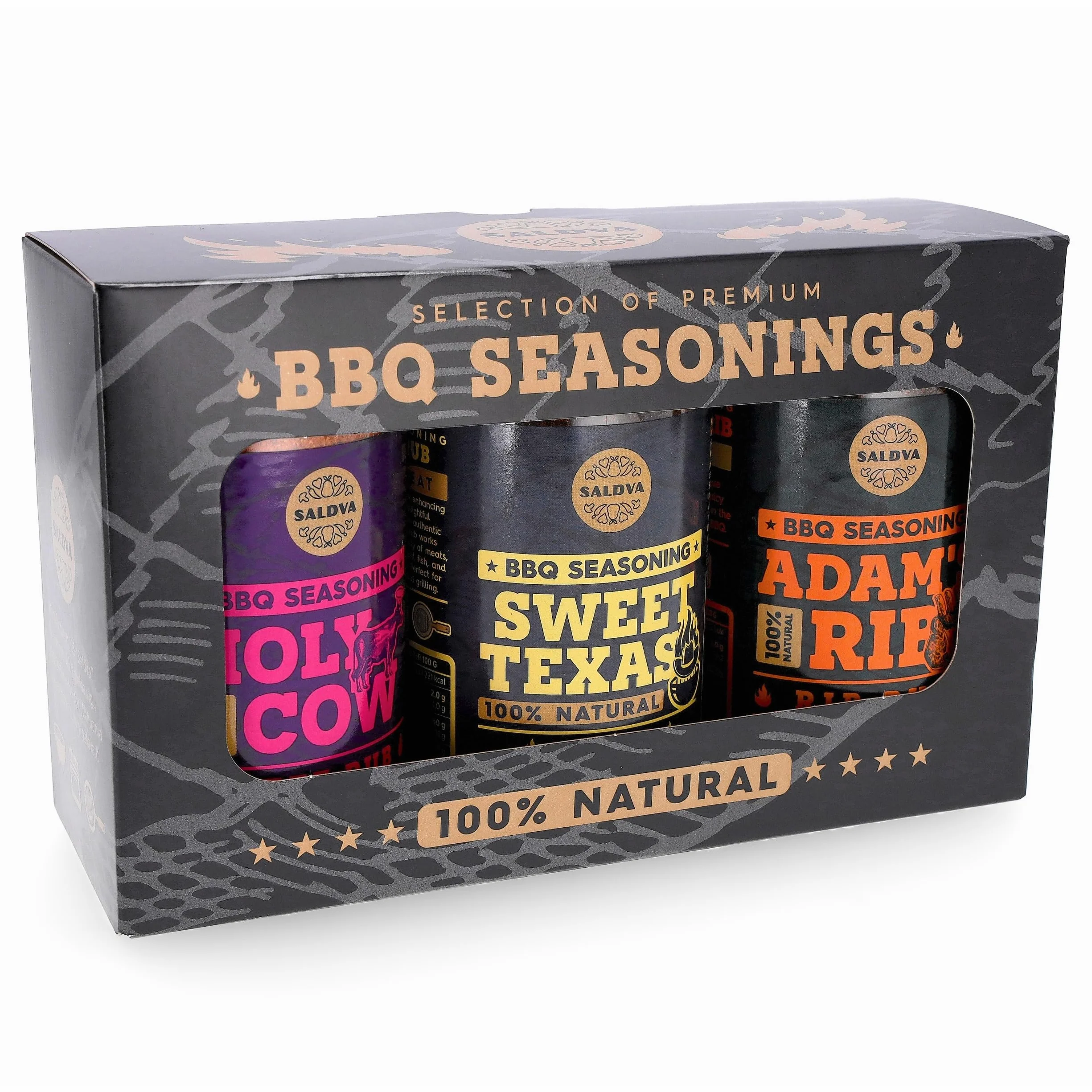 Zestaw przypraw BBQ Meat Lovers Holy Cow Sweet Texas Adam's Ribs 3 szt. naturalne