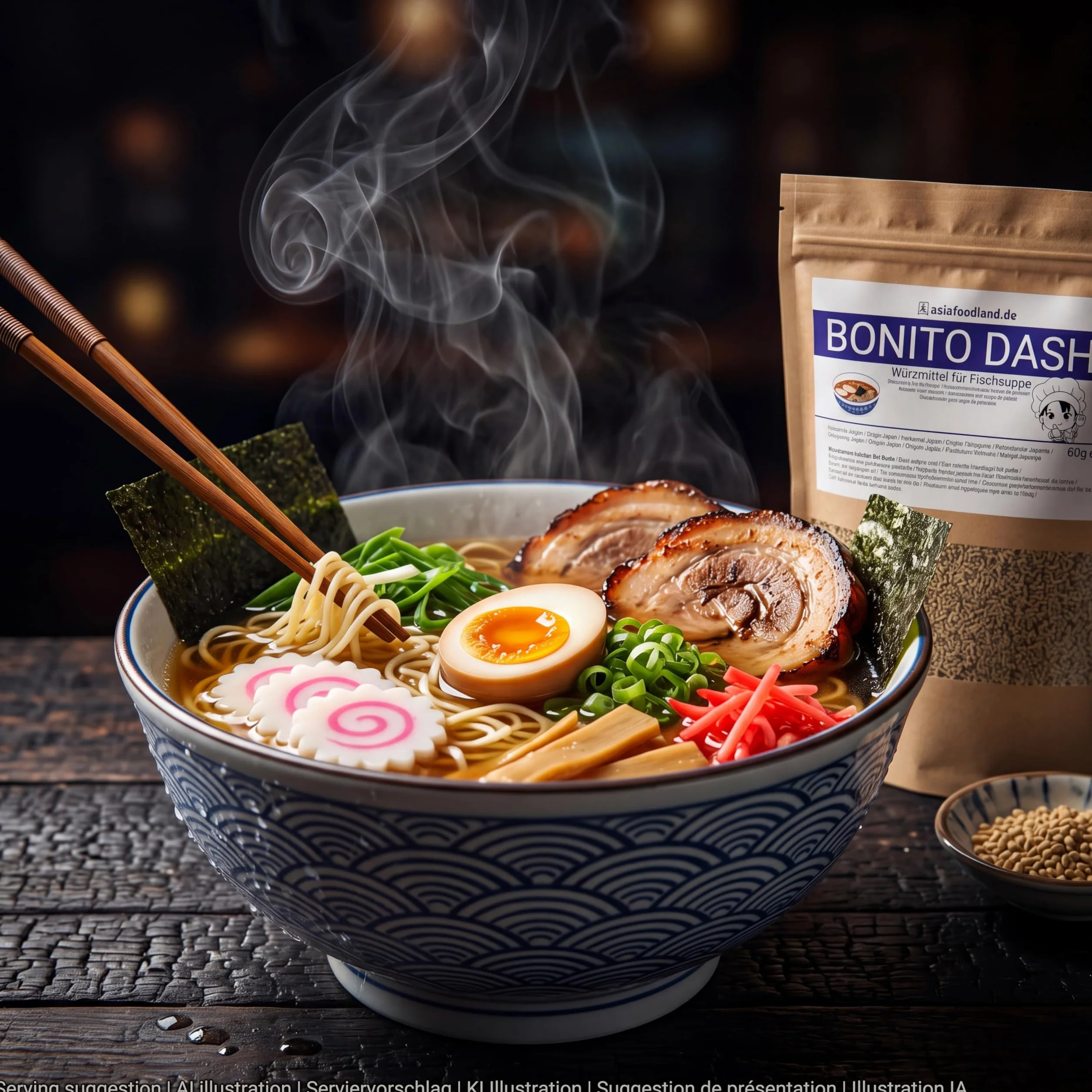 Asiafoodland - Bonito Dashi - Przyprawa do zupy rybnej - Dashi Powder, 1 opakowanie (1 x 60 g)