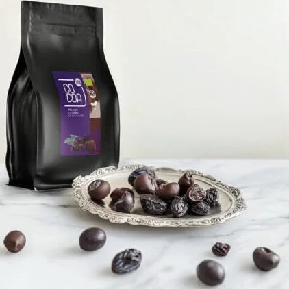 CO COA Śliwki w ciemnej czekoladzie BIO 500g – Gorzka czekolada z surowego kakao, wegańska, bezglutenowa