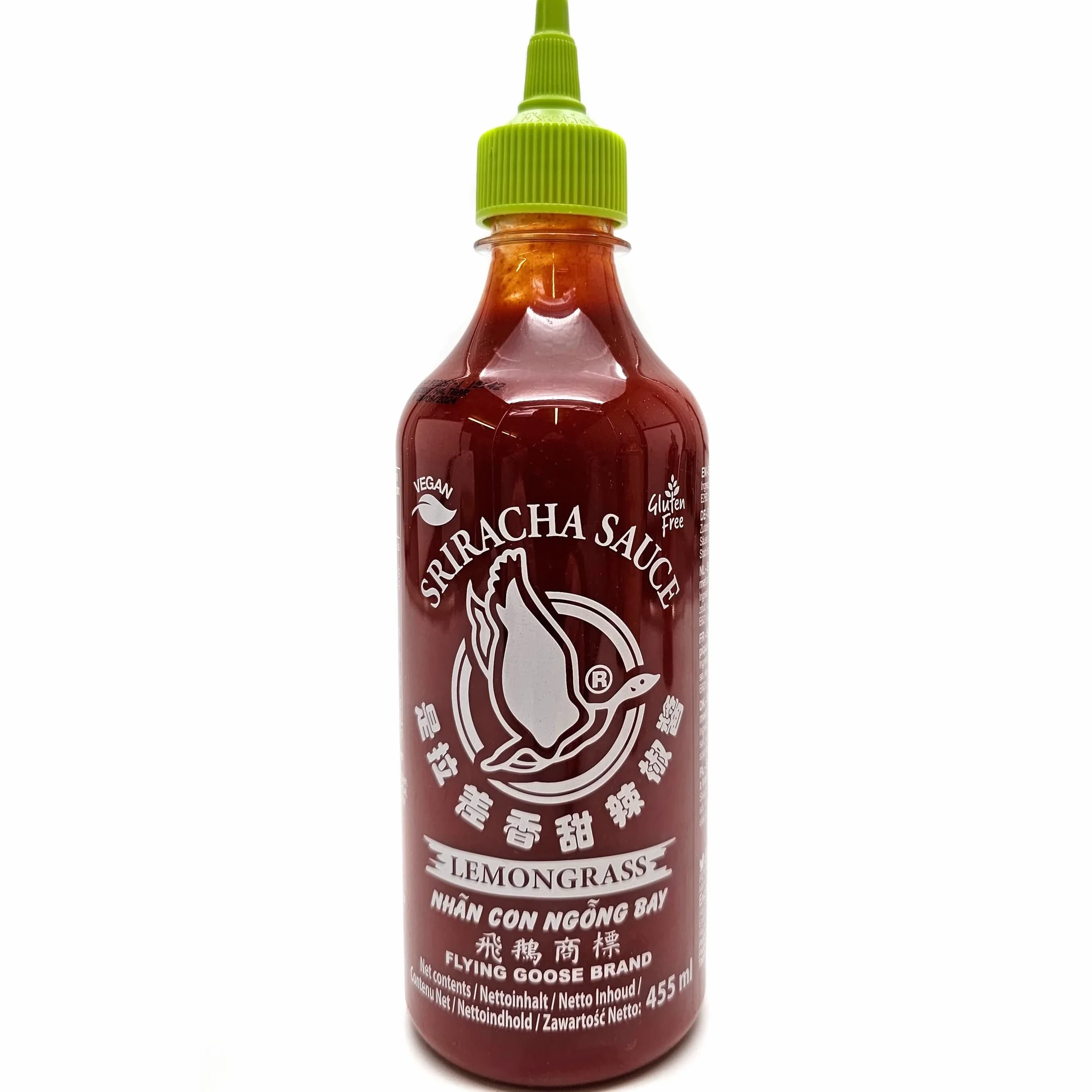 esnado Zestaw 6 sosów, Sriracha, Hot Chili, Flying Goose, 6 x 455 ml, sos chilli z zawieszką w kształcie smoka