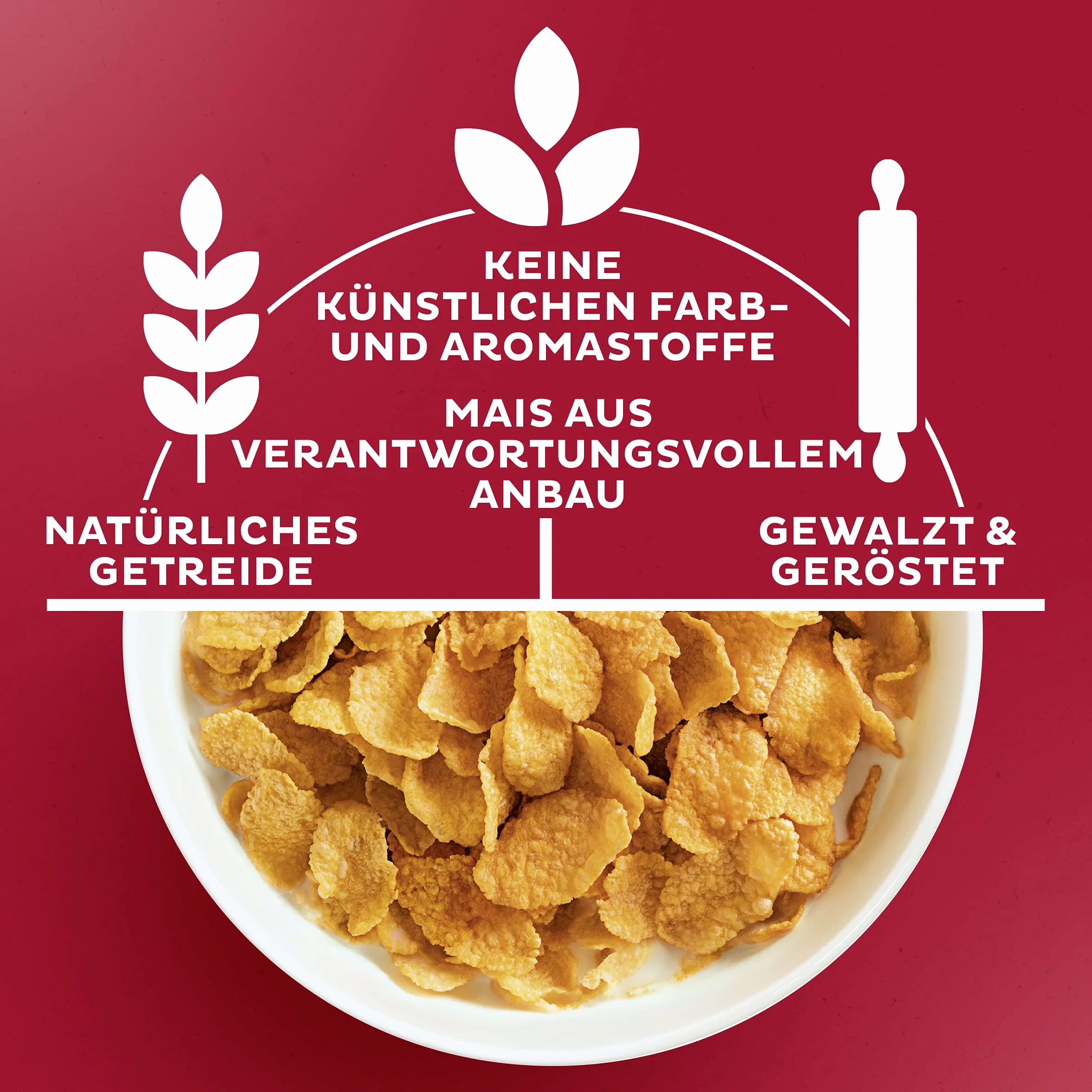Kellogg's Corn Flakes Cerealien | klasyczne płatki kukurydziane, opakowanie pojedyncze (1 x 1 kg)