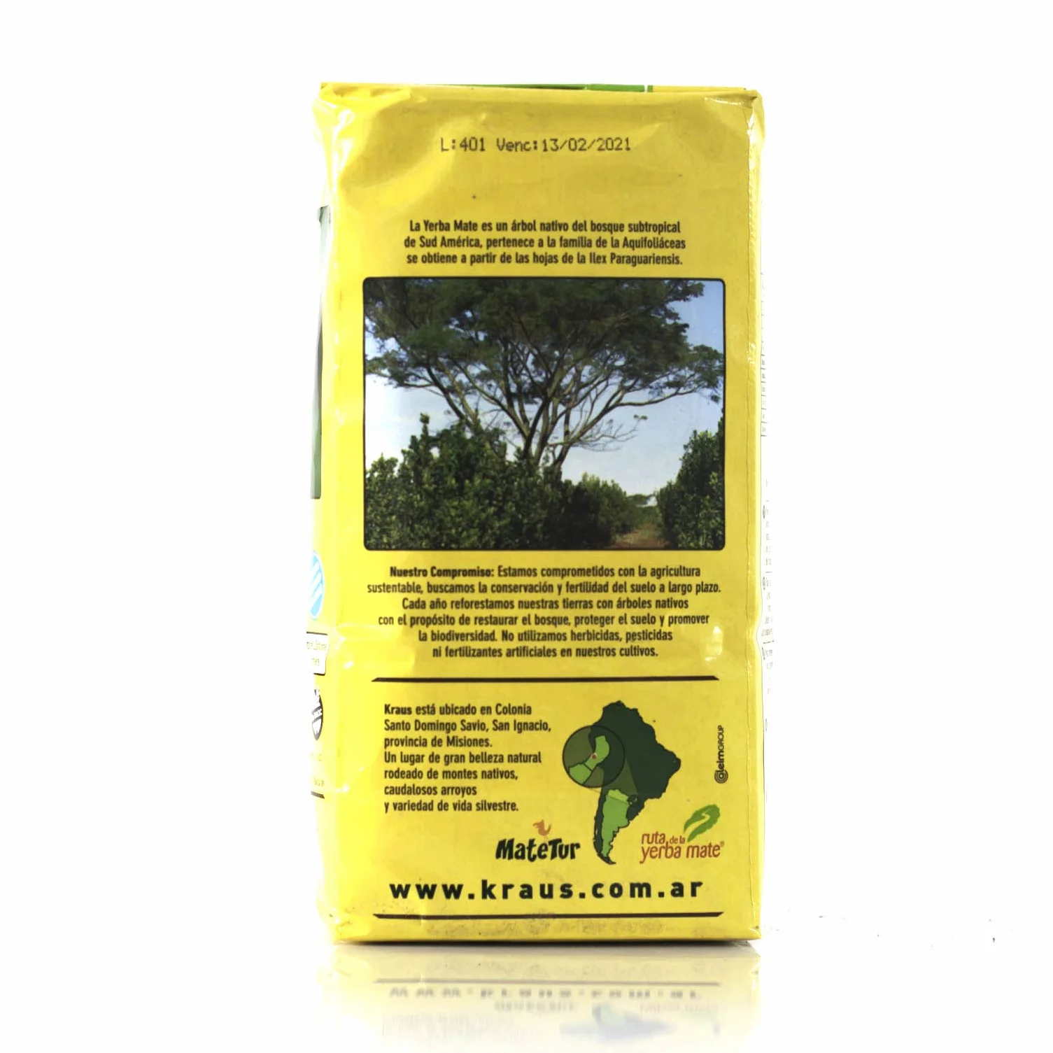 Kraus Mate Organica 500 g - ekologiczna herbata mate z Argentyny, handlowana uczciwie