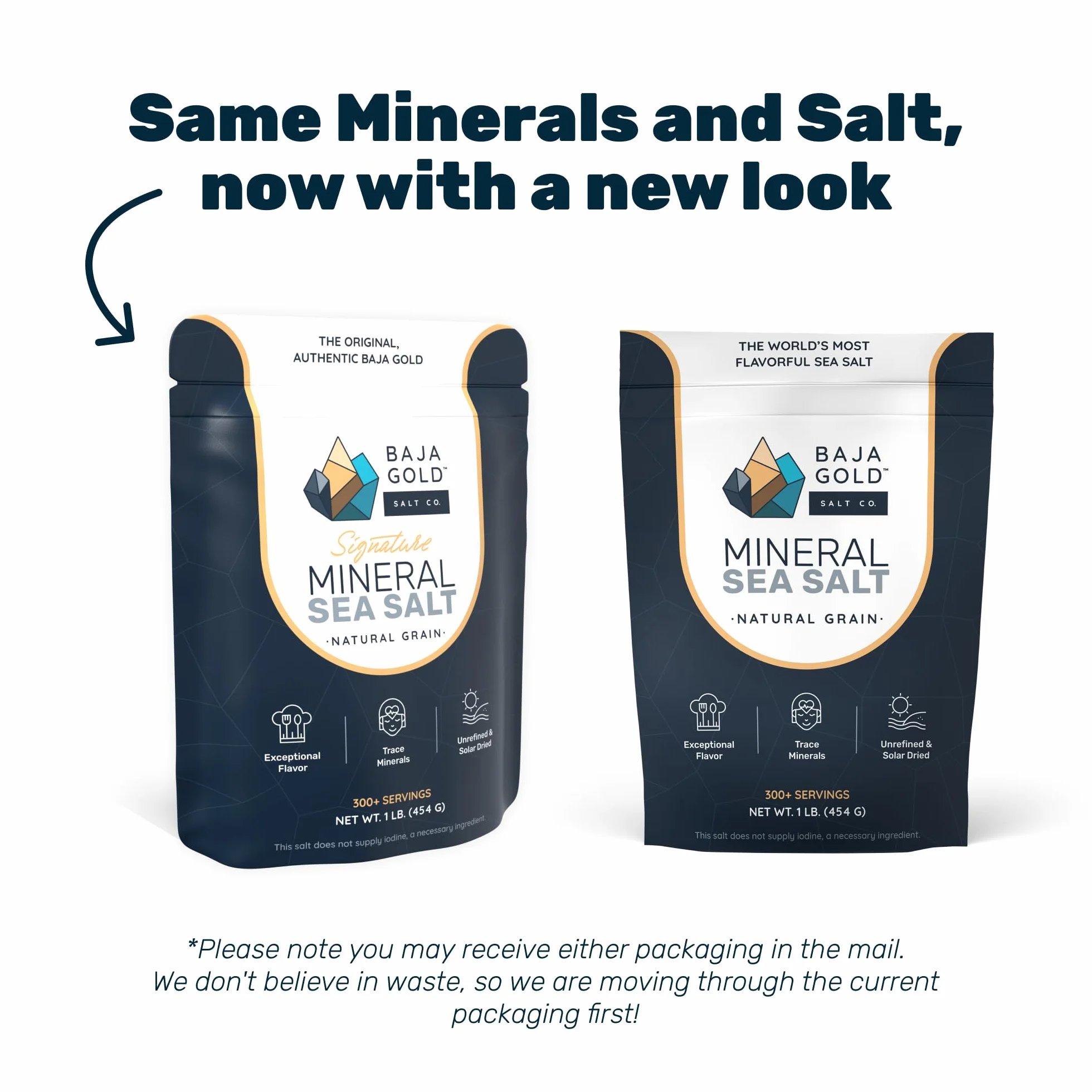 Baja Gold Mineral Sea Salt Natural Grain Crystals 1 Lb Bag