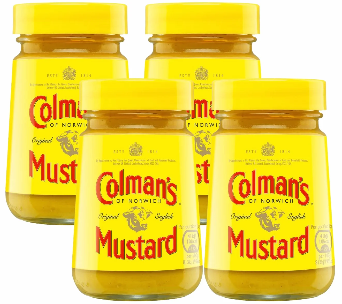 Colman's Oryginalna angielska musztarda pikantny klasyk 4 x 100 g