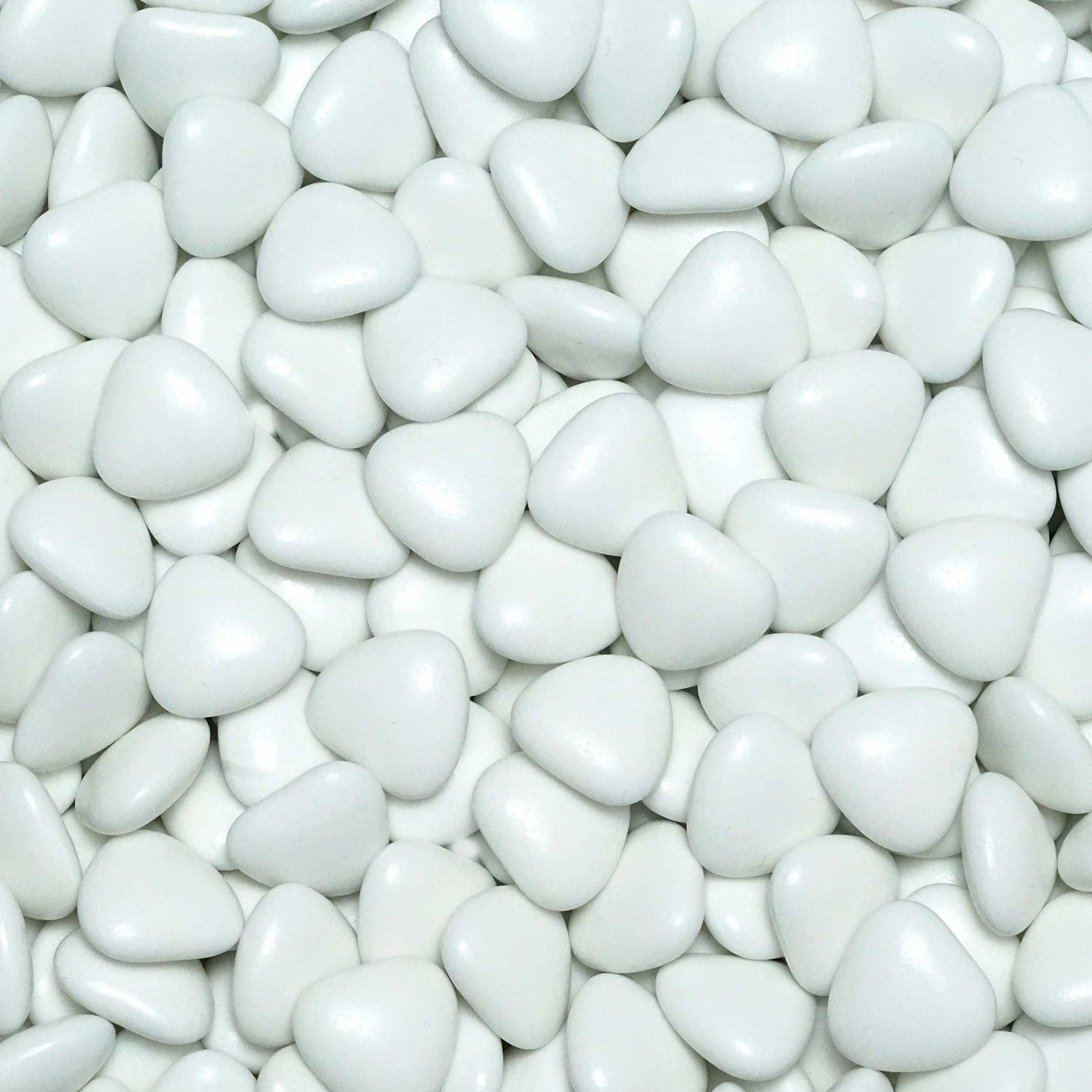 EinsSein 0,5 kg czekoladowe drażetki w kształcie serca, średnio-białe, błyszczące, prezenty dla gości weselnych, chrzciny, komunii, urodziny dziecka | drażetki czekoladowe, drażetki w kształcie serca