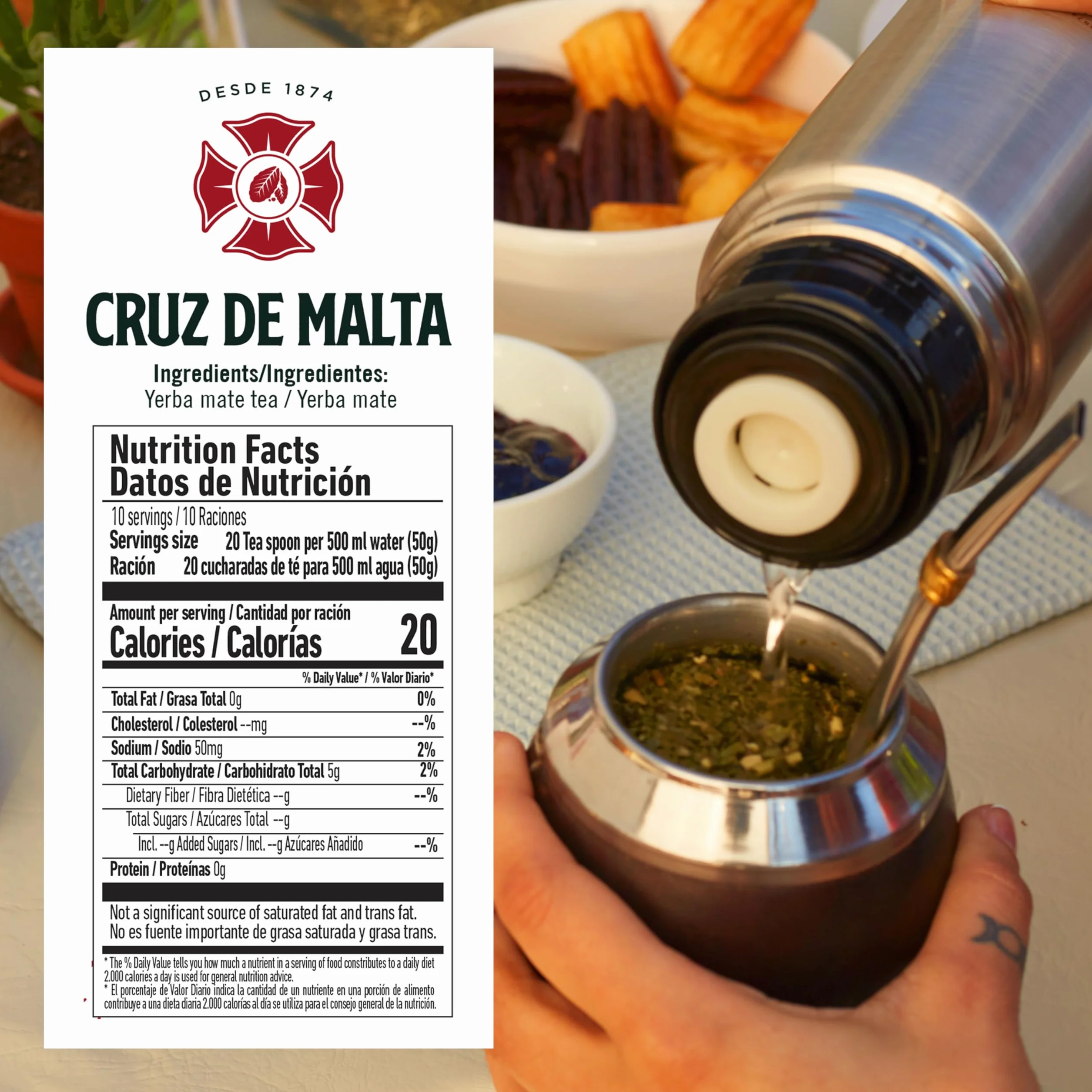 Yerba Mate Cruz de Malta 500gr