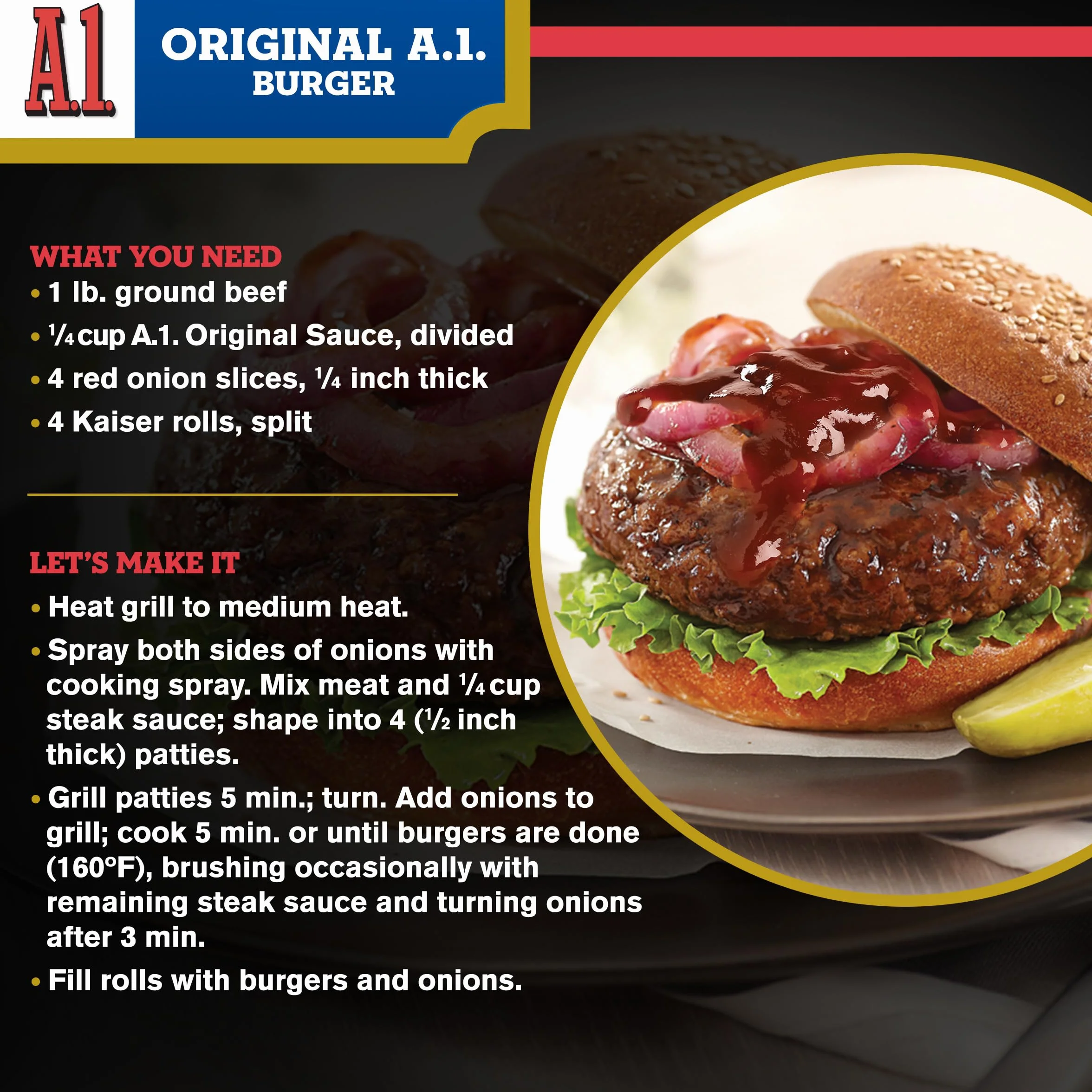A.1. Original Steak Sauce, 15 oz Bottle