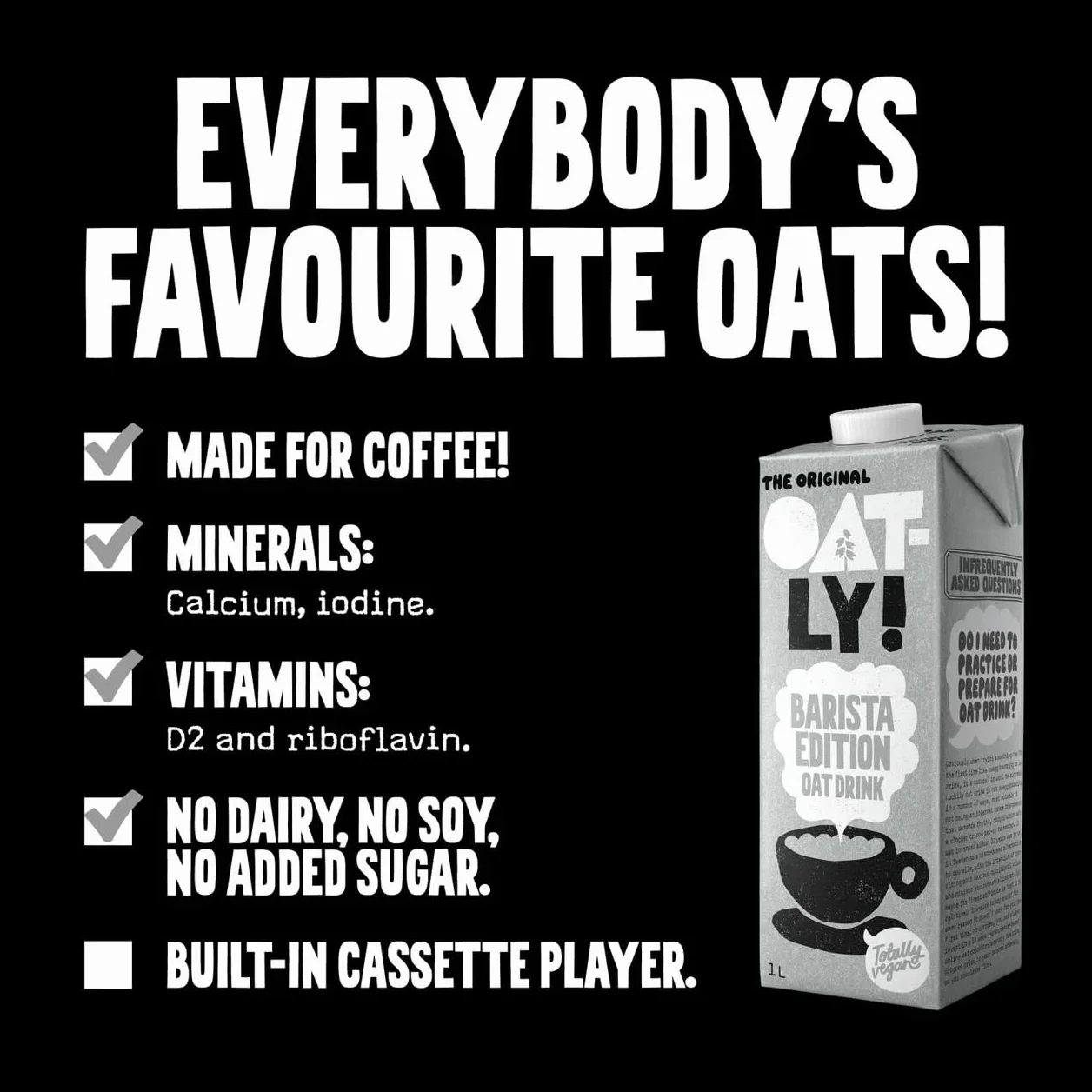 Oatly Barista Hafer (Wegańska alternatywa dla mleka z owsem) 1l