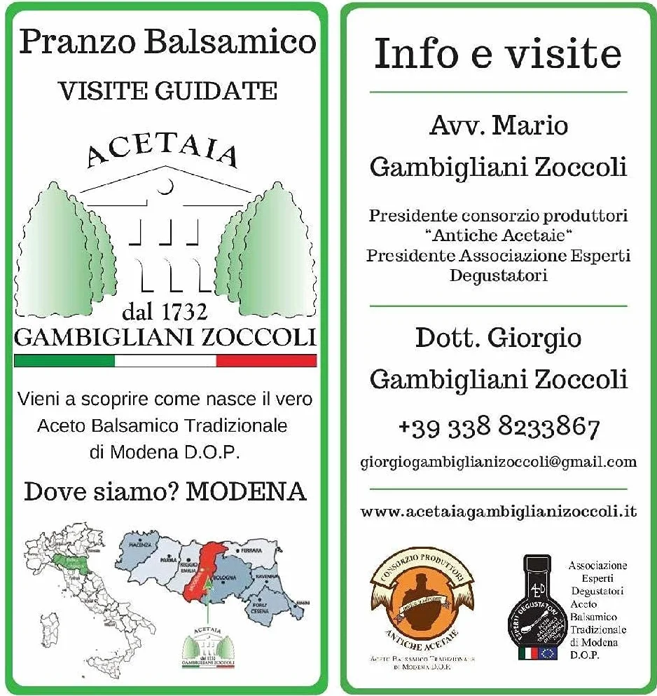 Acetaia Gambigliani Zoccoli Ocet Balsamiczny z Modeny D.O.P. EKSTRA STARY 25 lat