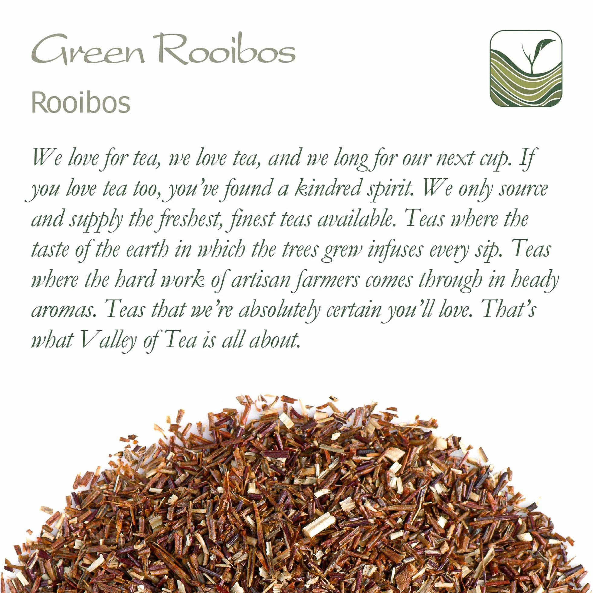 Green Rooibos Loose Tea - Direct From South Africa -