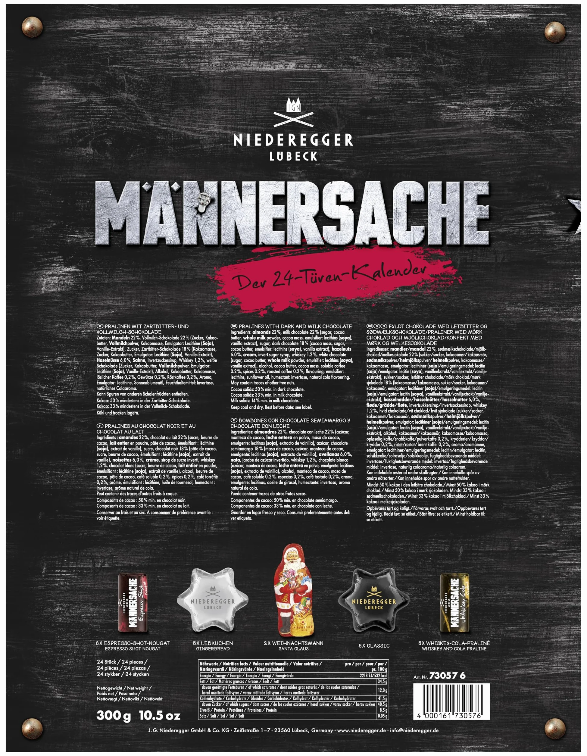 Niederegger Kalendarz adwentowy 300 g