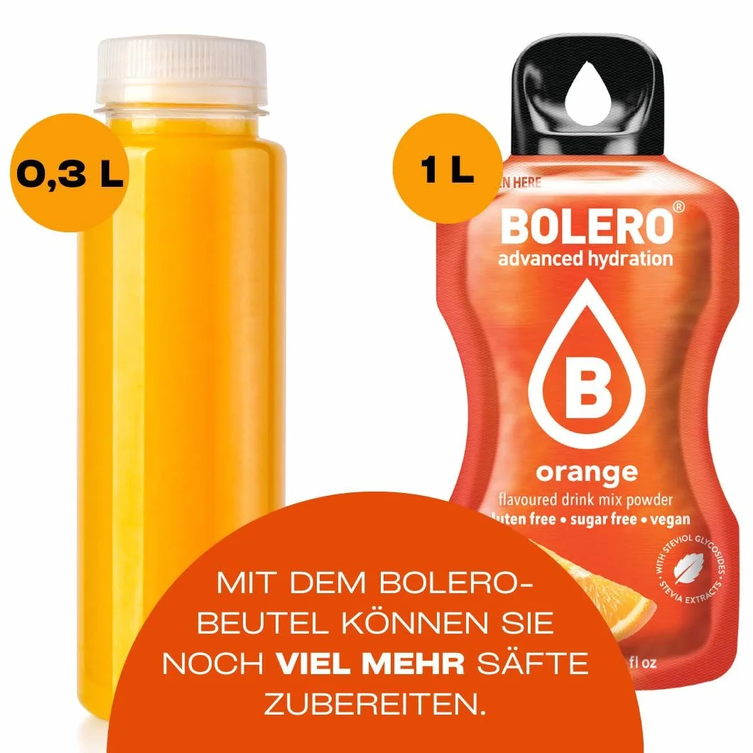 Bolero RED GRAPE 24x3g | Proszek do napojów bez cukru, słodzony stewią + witamina C | odpowiedni dla dzieci, sportowców i diabetyków | bezglutenowy i przyjazny dla wegan