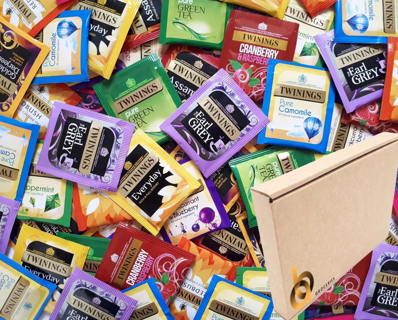 Twinings Torebki do herbaty pojedynczo otulone otagowane klasyczne i smakowe wybory (15 kopert na herbatę)