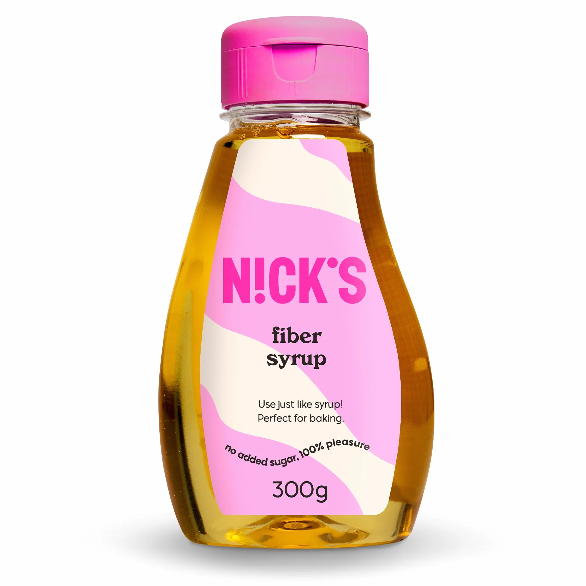 NICKS Fiber syrup, syrop z włókna, bogaty w błonnik, naturalny keto słodzący bez dodatku cukru, bez glutenu, zamiennik cukru o niskiej zawartości węglowodanów (300 g)