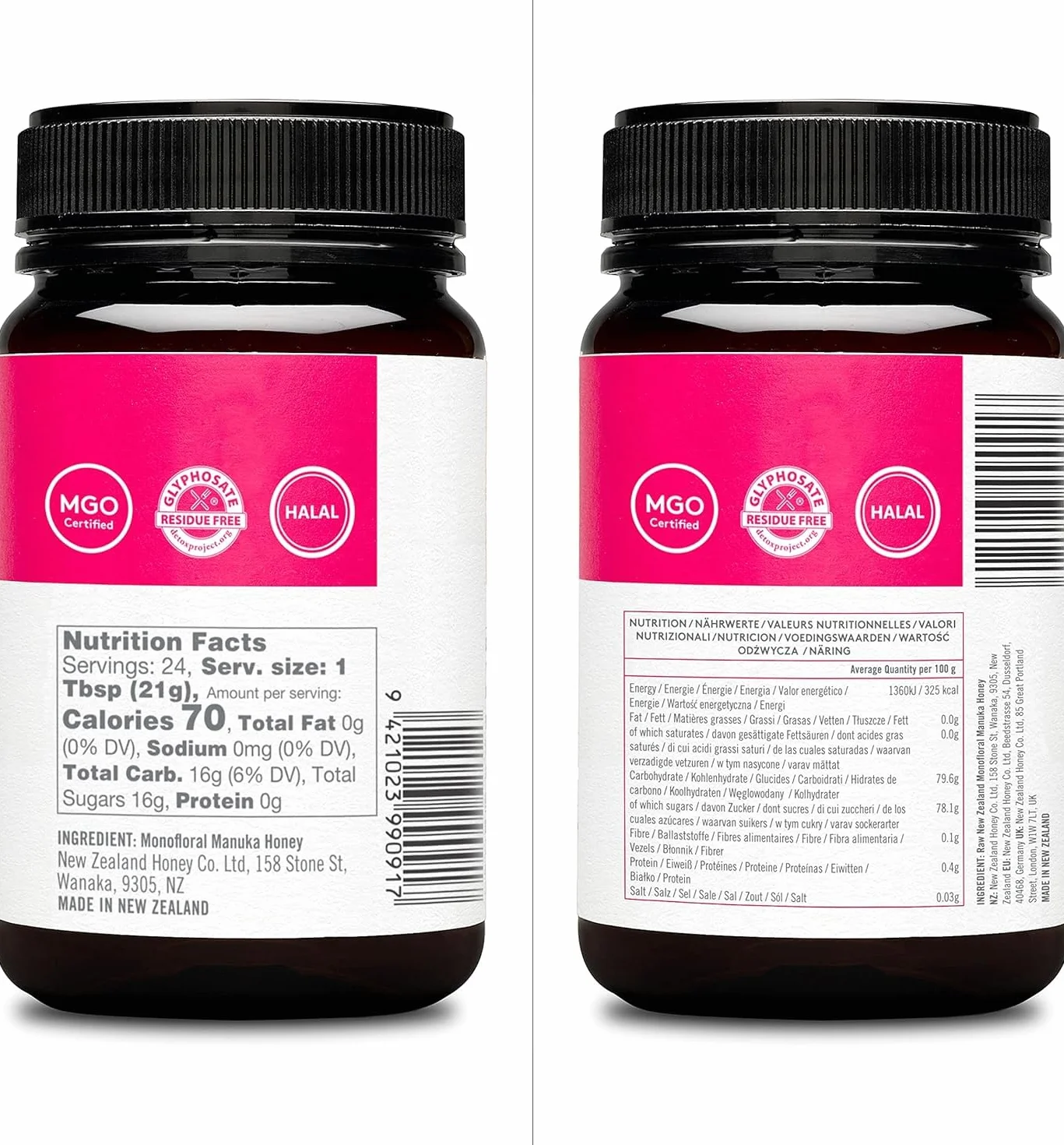 Miód Manuka New Zealand Honey Co. MGO 829+ UMF 20+ Surowy 500 g