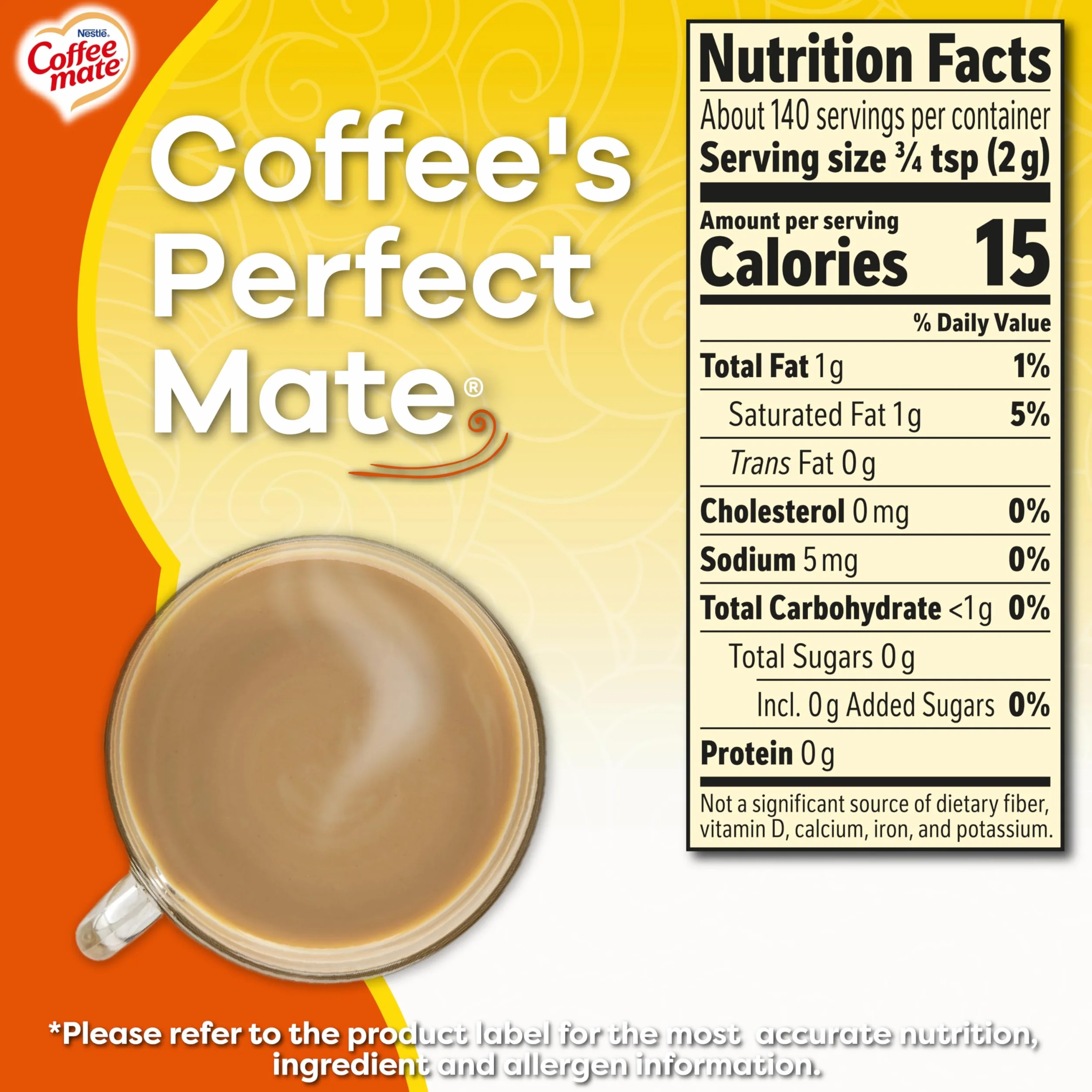 Nestlé Coffee mate śmietanka w proszku bez cukru, orzech laskowy, 300 ml