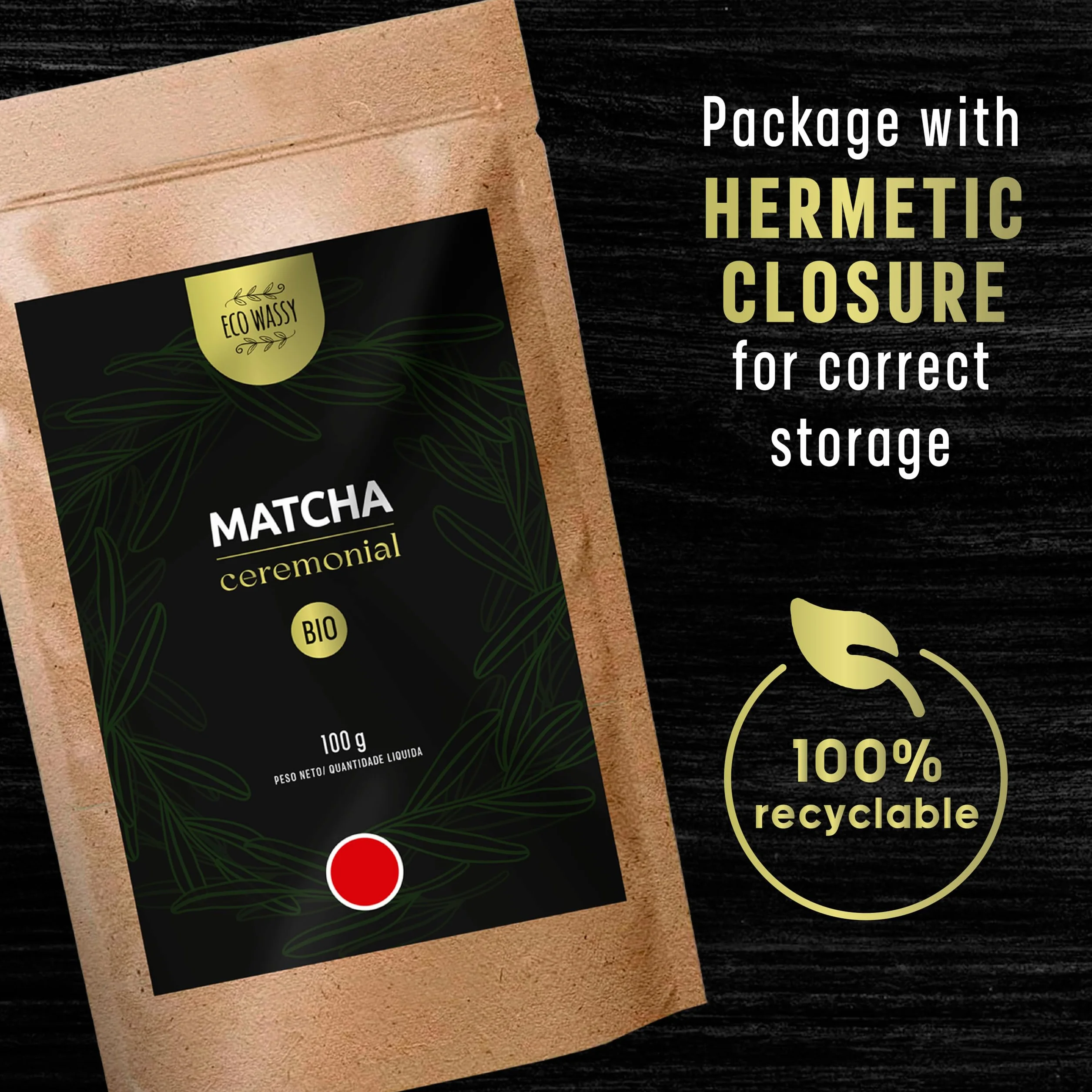 BIO Japońska herbata Matcha CEREMONIAL w proszku 100% Naturalna Czysta z upraw ekologicznych 100g