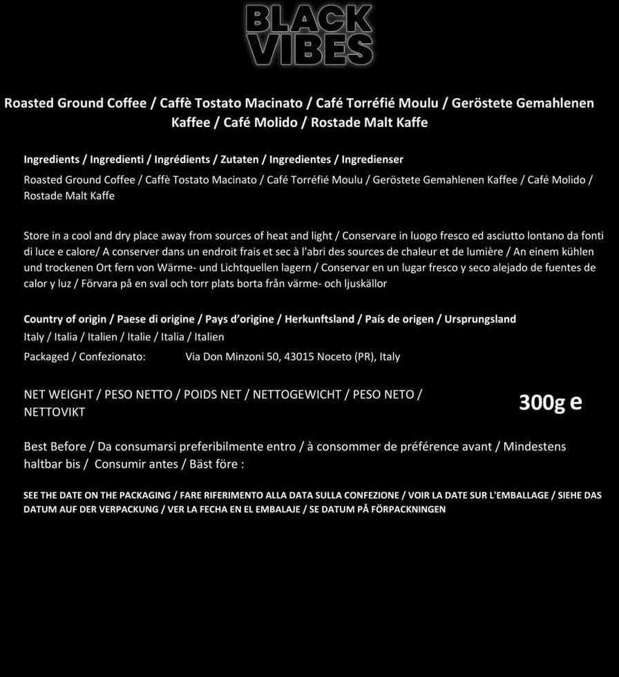 Black Vibes - WORLD'S COFFEES | Zestaw Prezentowy - Kawa Mielona 300g (6x50g) | 6 Najwyższej Jakości Kaw Jednorodnych | Pomysł na Prezent dla niego lub dla niej