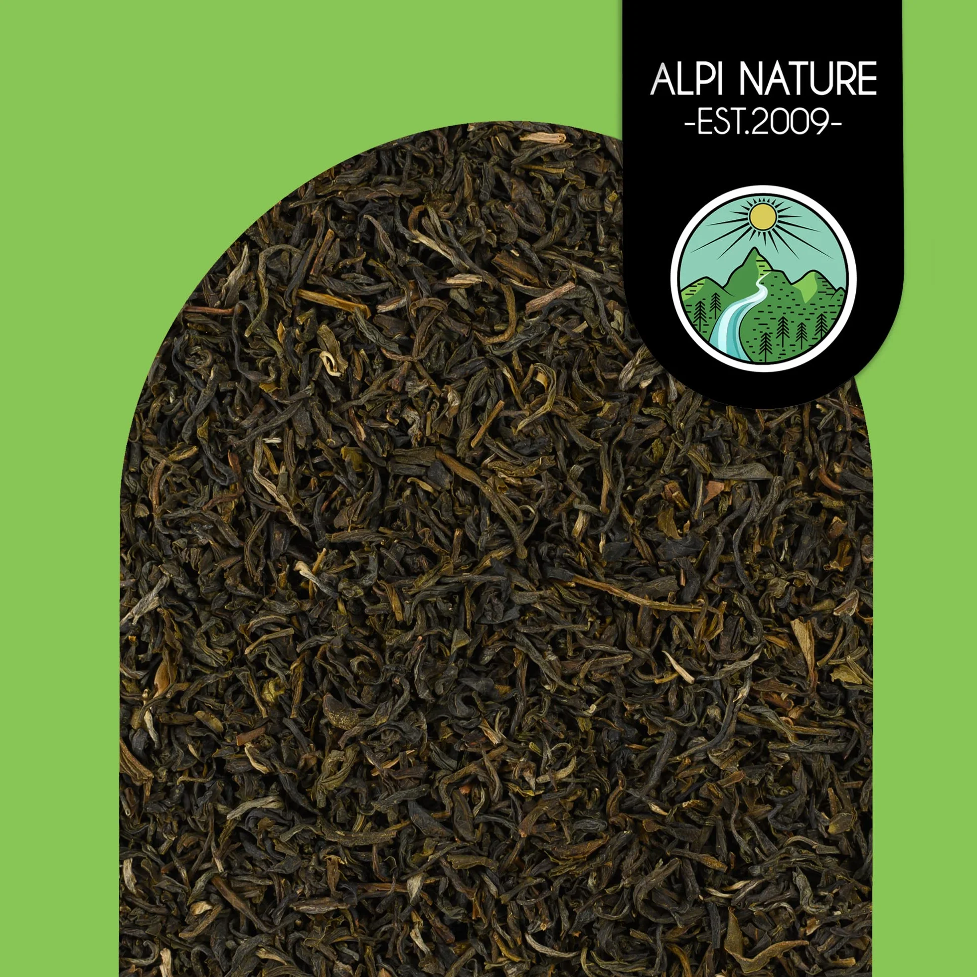 Alpi Nature Ekologiczna Herbata Jaśminowa 200g, Zielona Herbata z Kwiatami Jaśminu, Naturalnie Zawierająca Kofeinę