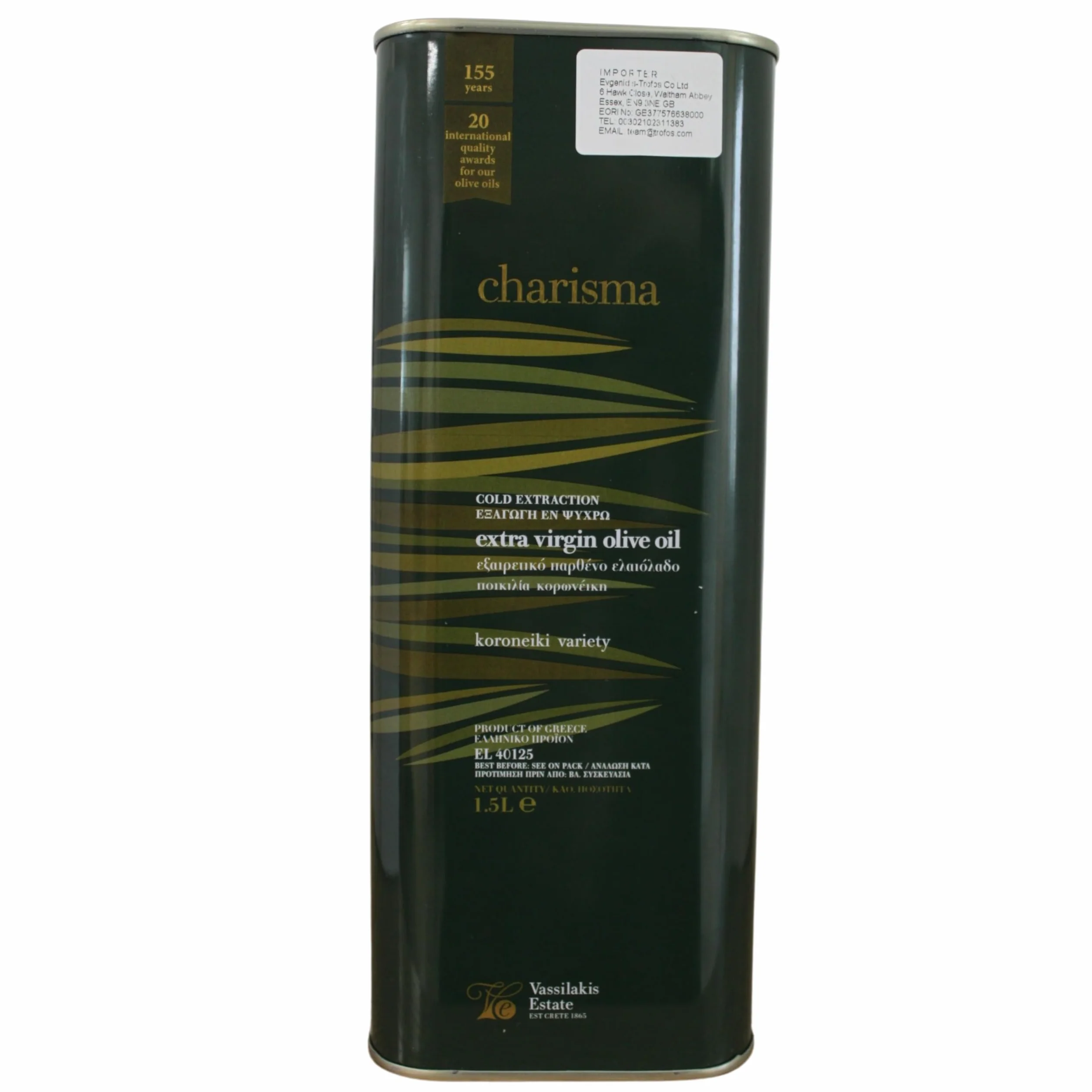 Charisma Grekisk extra jungfruolja från Kreta 1,5L