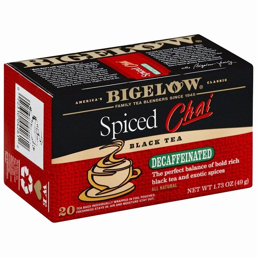 Bigelow Decaf Spiced Chai Tea Bags, 20 ct