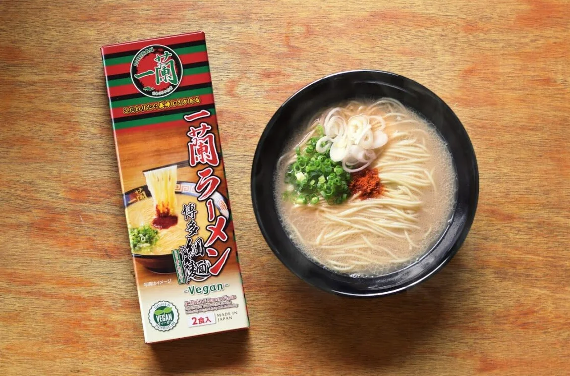 Ichiran Hakata Vegan Ramen Soup with Special Secret Red Dry Sauce 2 Meals