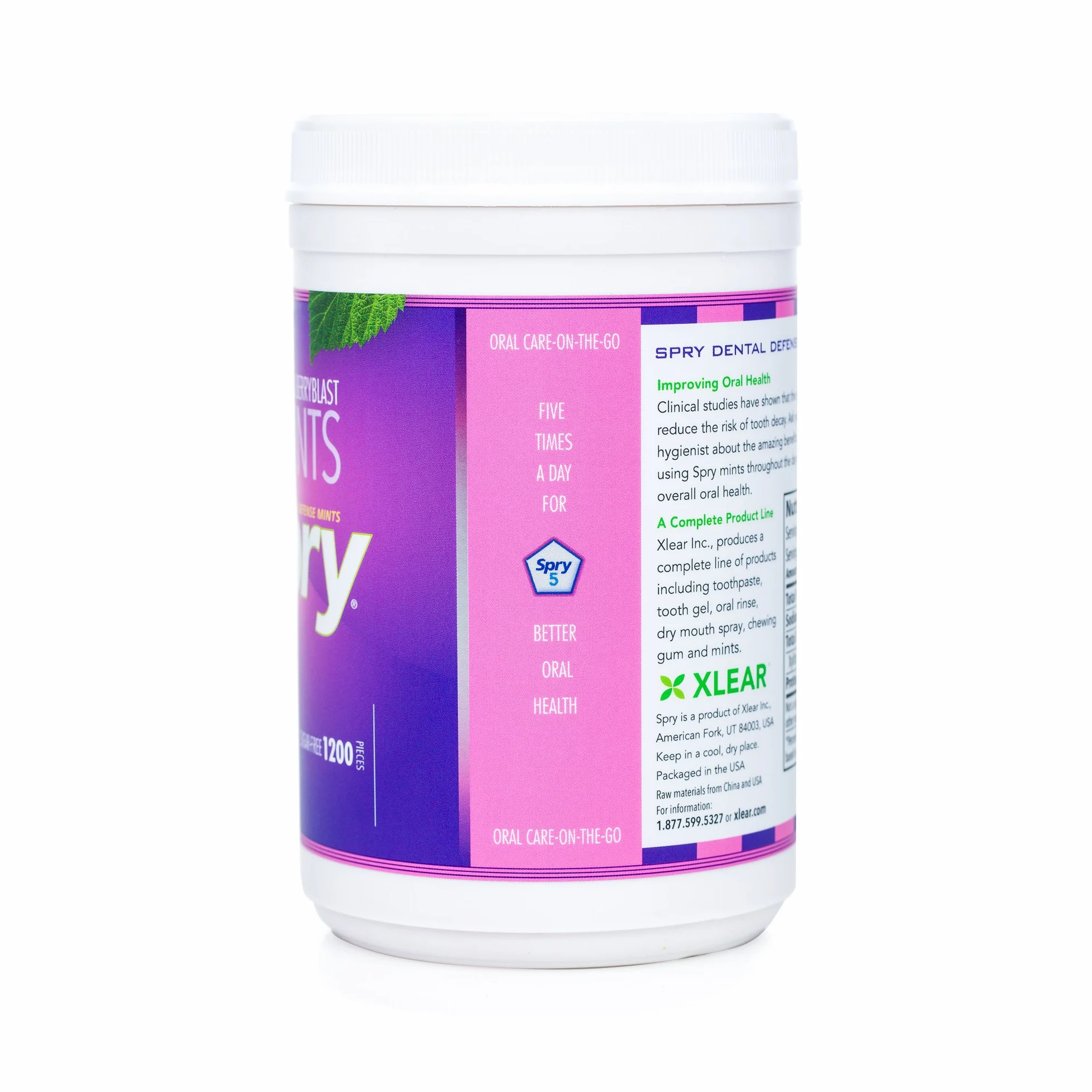 Spry Xylitol Berry Blast Miętówki Bez Cukru 1200 Count