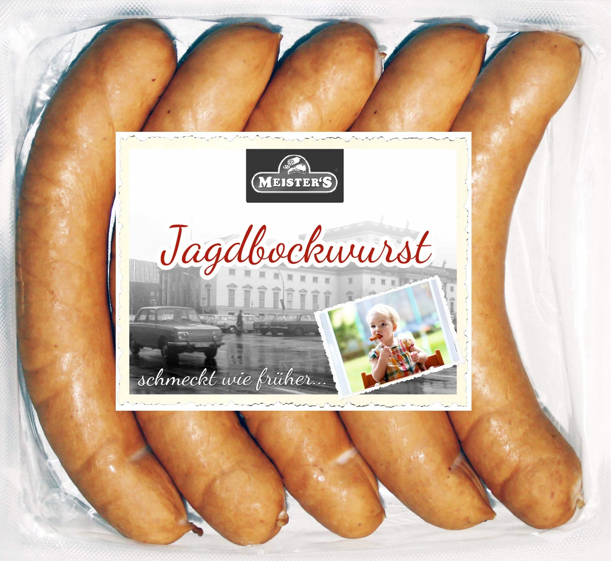 Mistrzowska kiełbasa z koziołka myśliwskiego, tradycyjna kiełbaska, wędzona kiełbasa w naturalnym jelicie, jakość premium, 4 x 150 g