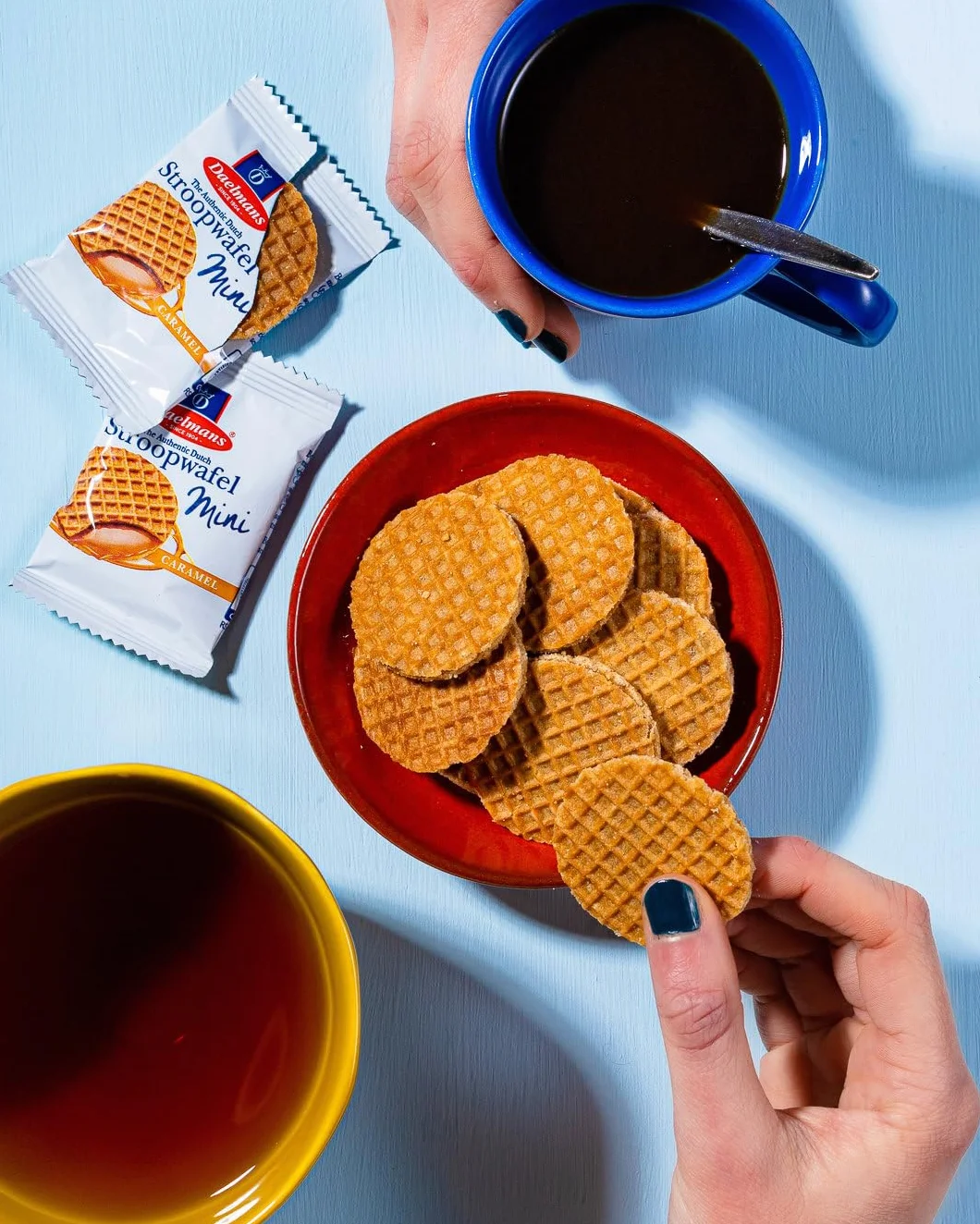 Daelmans Mini Stroopwafels 200 Indywidualnie Pakowane 4,5 cm Holenderskie Wafle Karmelowe