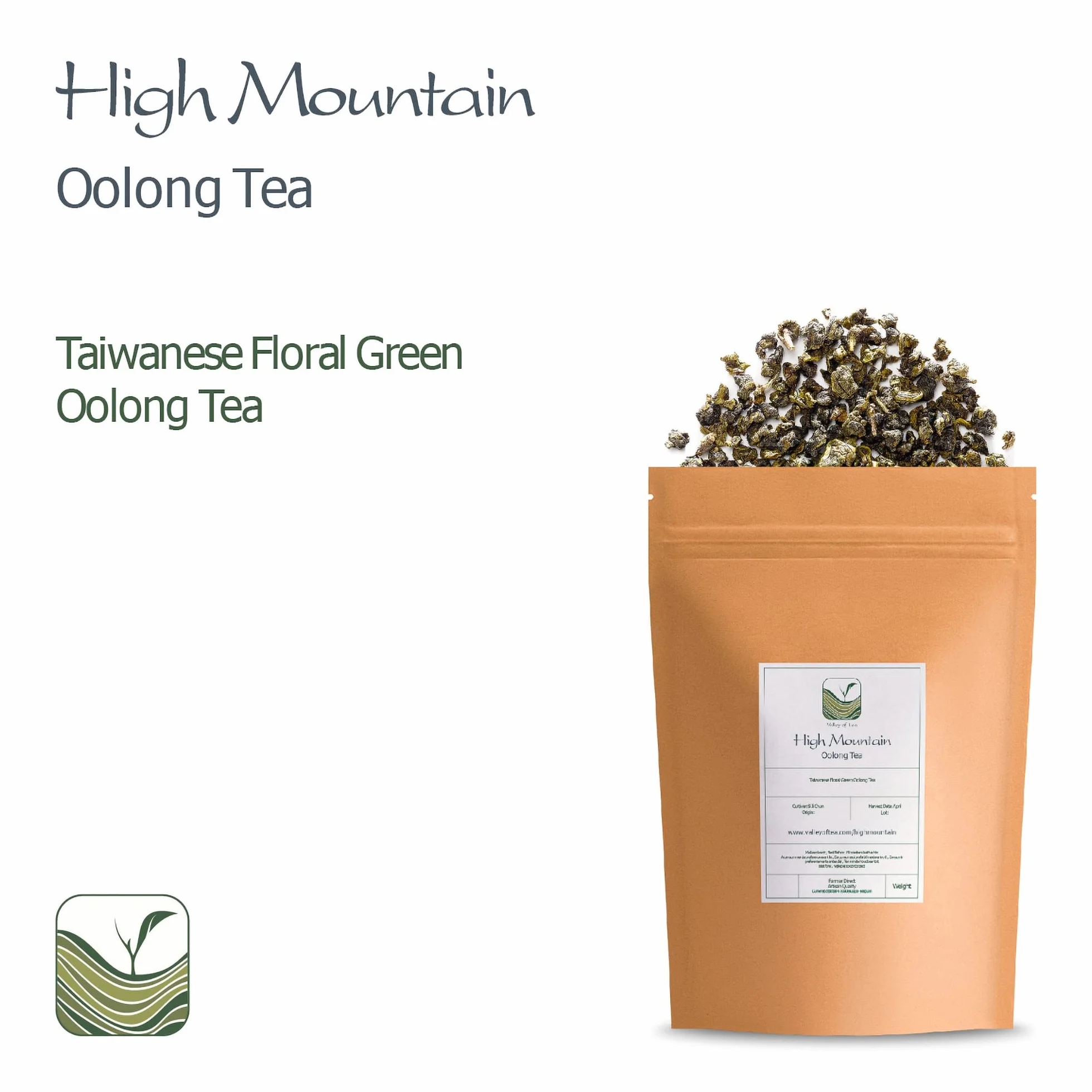 Tie Guan Yin Oolong Tea - Taiwanese High Mountain Green Oolong - Tieguanyin Wu Long Tea From Taiwan 100g