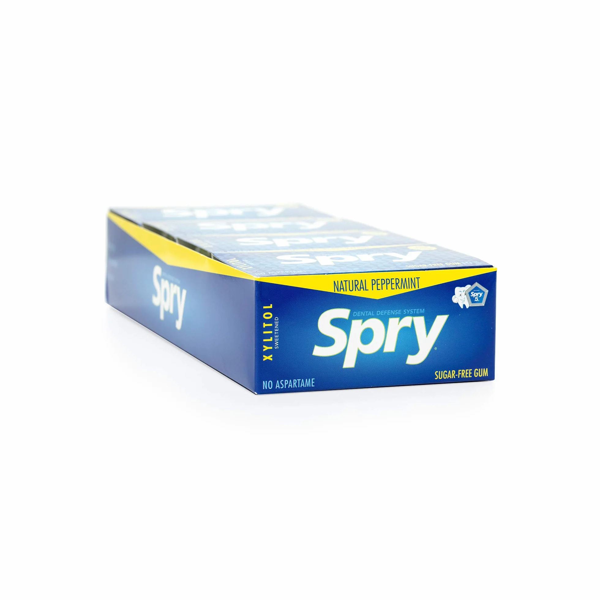 Spry Fresh Naturalna Guma do Żucia z Ksylitolem – Bez Cukru, Bezglutenowa, Świeży Oddech (Peppermint, 20 Blister Cards)