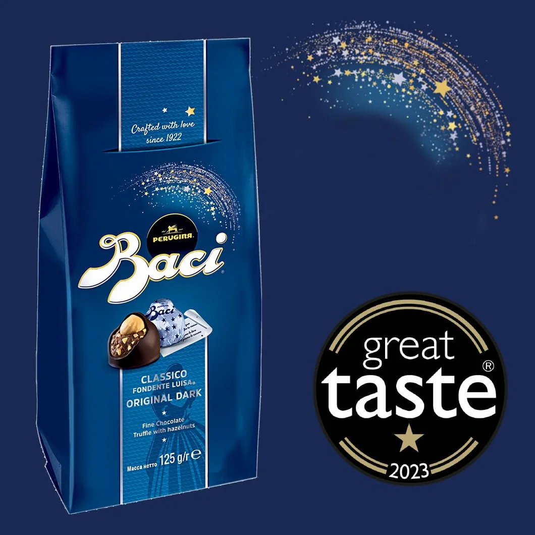 CHOCOLATE BACI PERUGINA ORIGINAL DARK CLASSICO FONDENTE LUISA 125 G