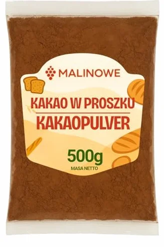 Kakao w Proszku Malinowe 500g Niealkalizowane Naturalne