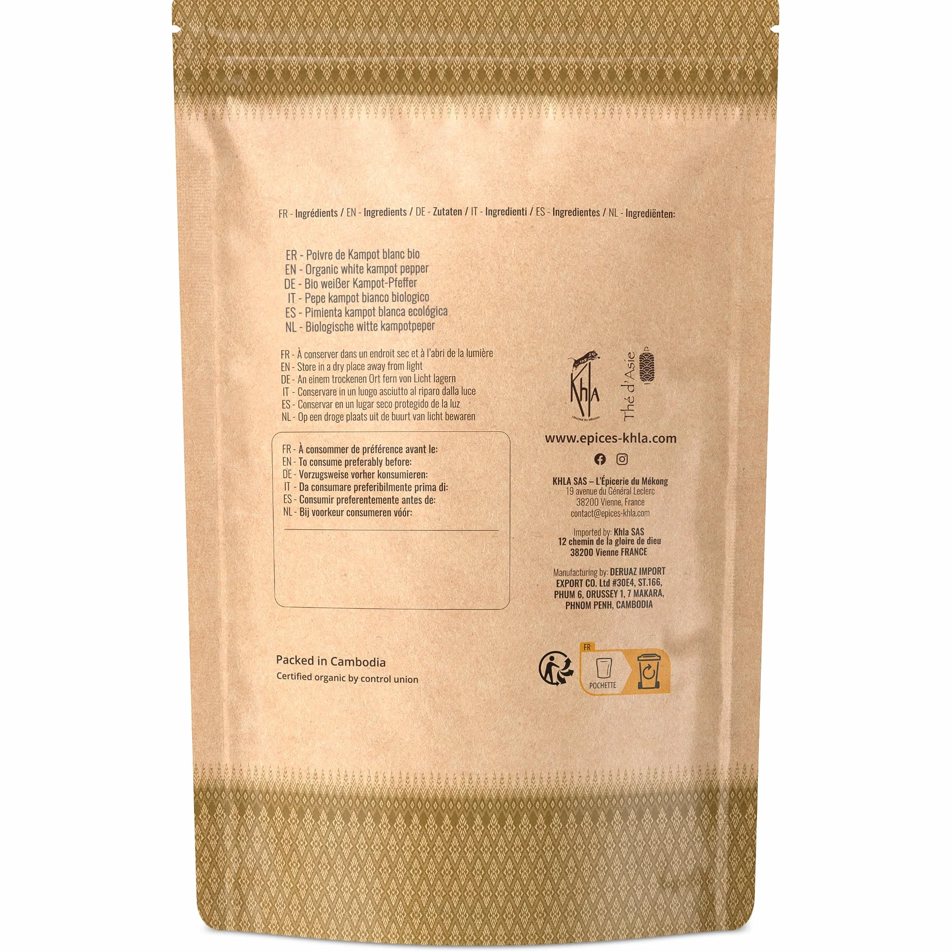 Organiczny biały pieprz Kampot 500gr