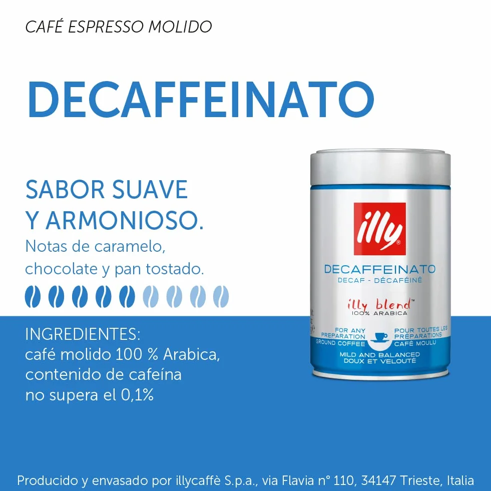 Illy Espresso odkofeinowane mielone, 250 g