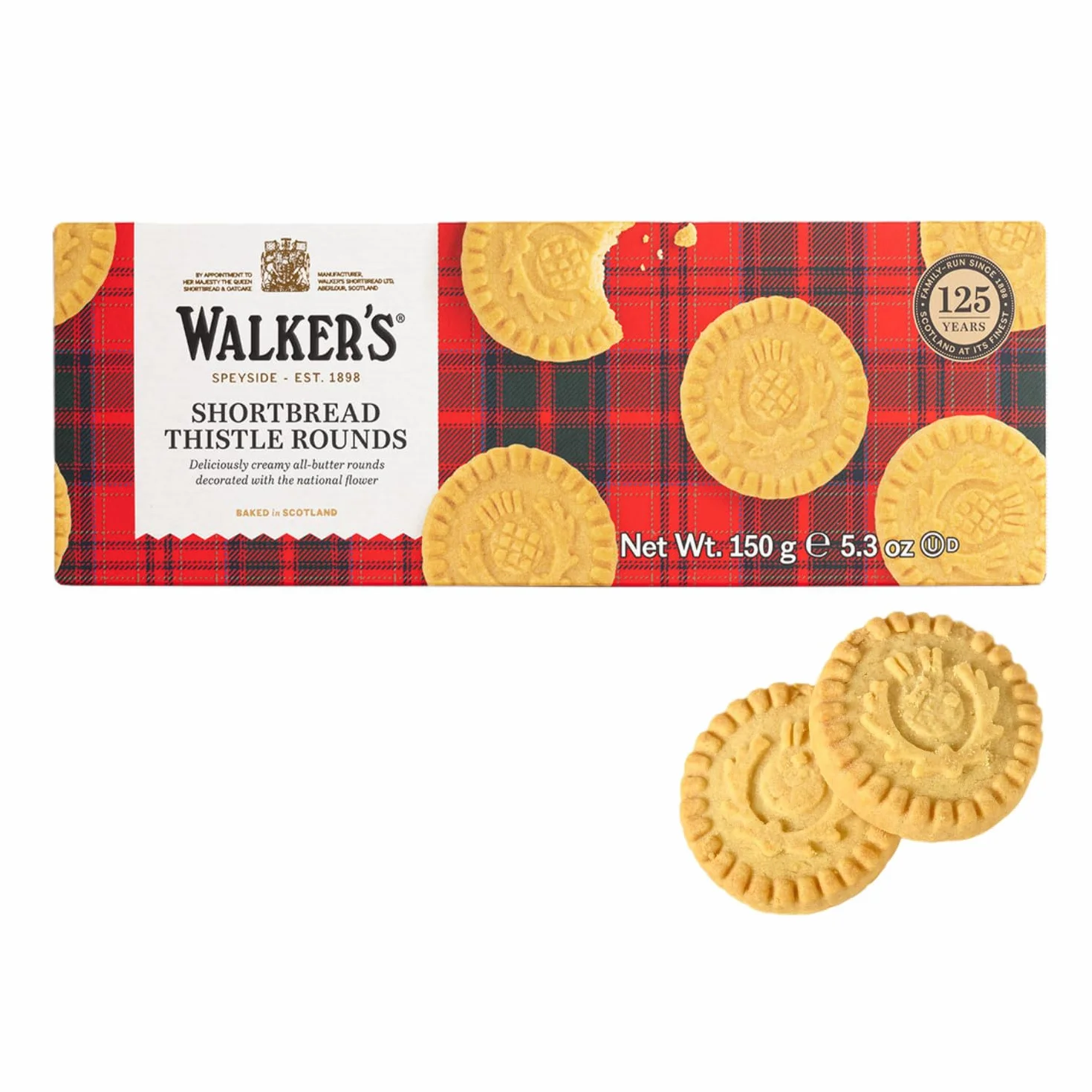 Walkers | Szkockie okrągłe ciasteczka kruche ciasto masło i sól | angielskie ciasteczka o smaku słonego masła - 1 piórnik