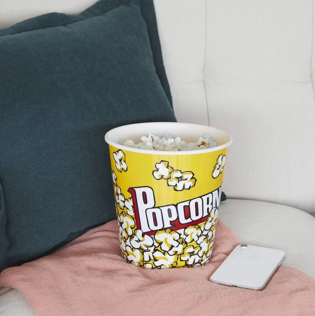 Wiadro Popcorn 3,6 l Pojemności Wielokrotnego Użytku Zmywalne Miska na Popcorn