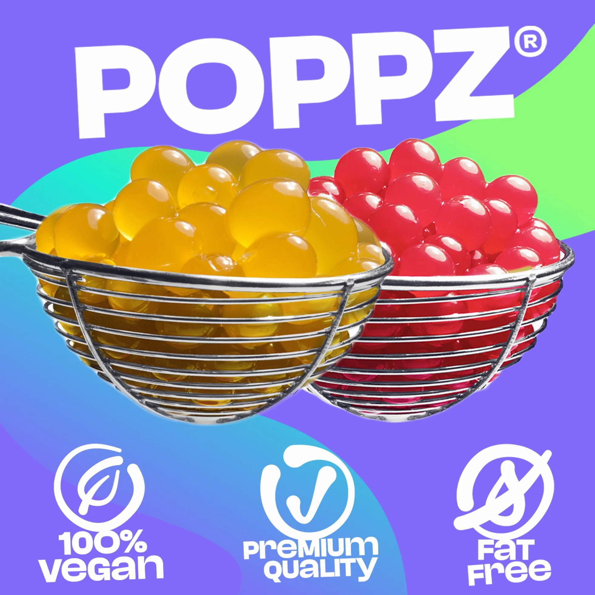 Bubble Mania Popping Boba Perły Owocowe do Bubble Tea Mango Arbuz 2 rodzaje