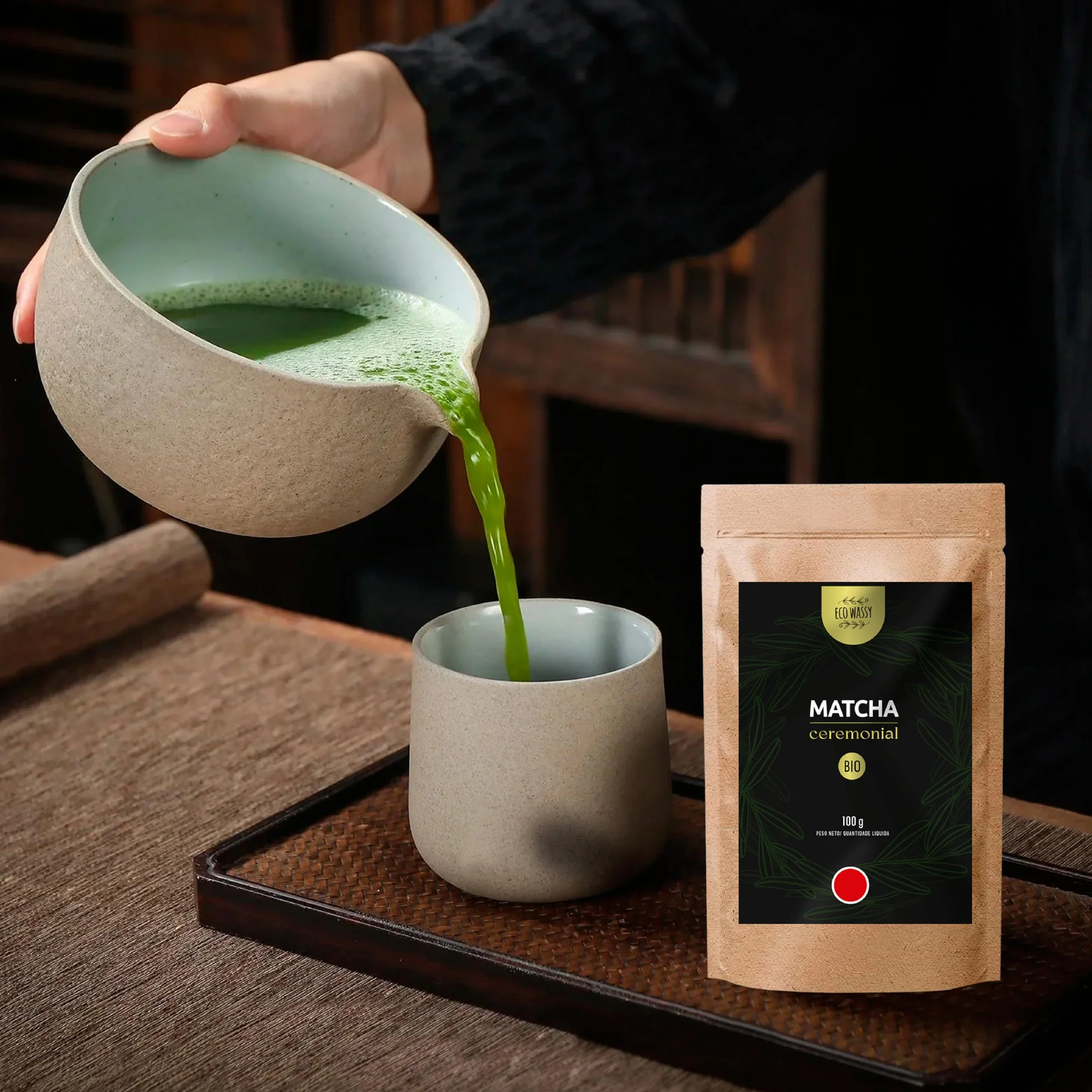 BIO Japońska herbata Matcha CEREMONIAL w proszku 100% Naturalna Czysta z upraw ekologicznych 100g