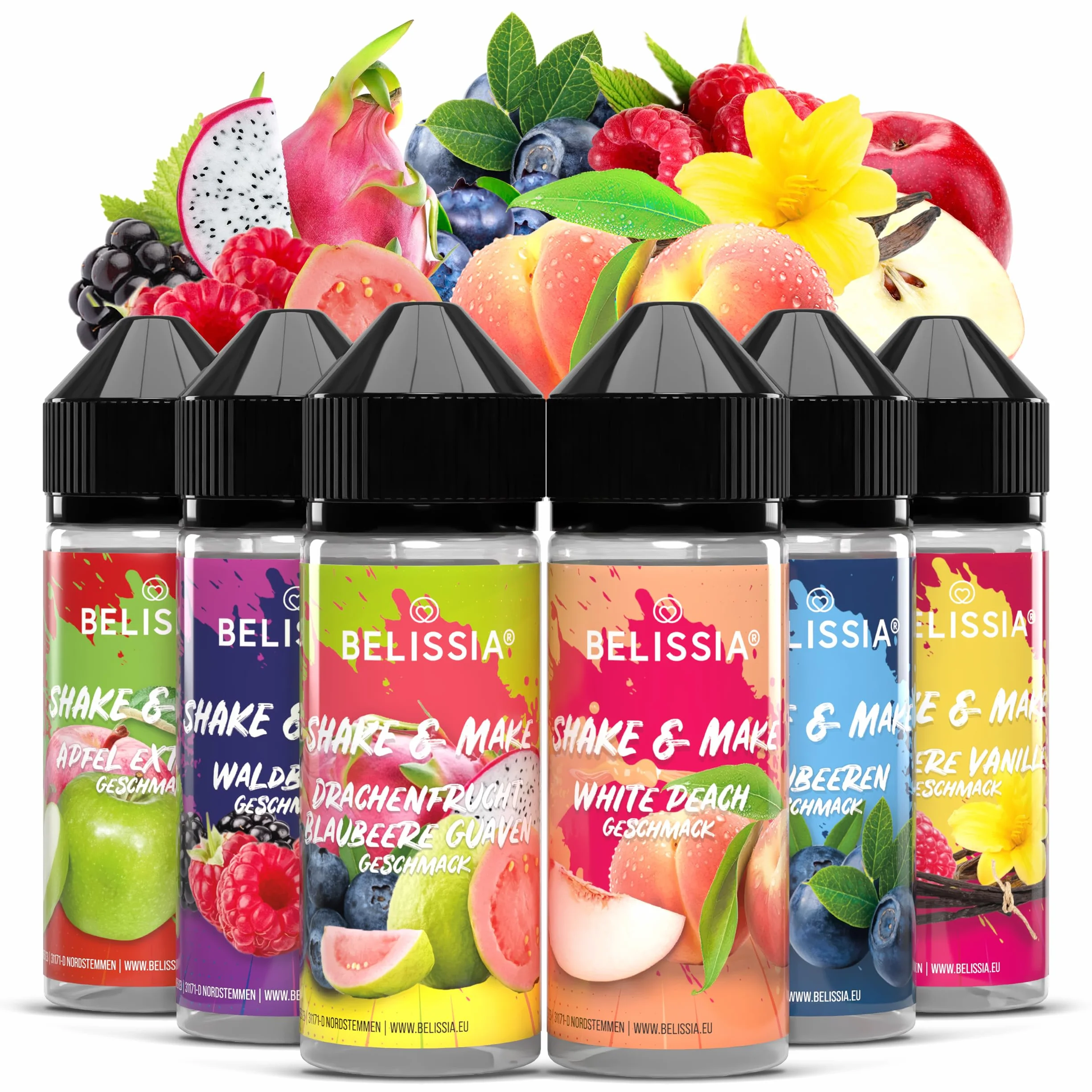 Belissia Shake and Make Set Greatest Hits 6x10ml aromat spożywczy 120ml butelka shaker