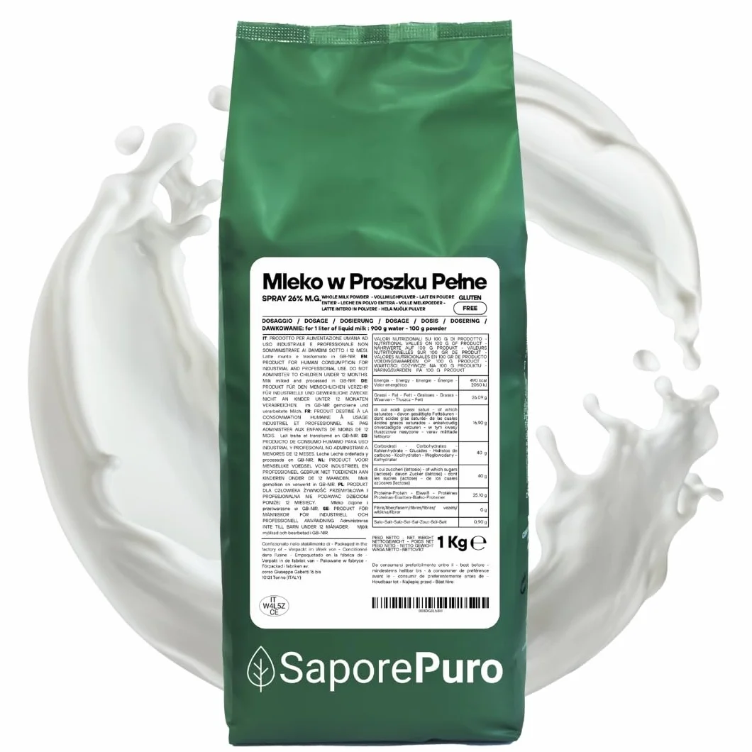 Saporepuro Pełne mleko w proszku 1 kg