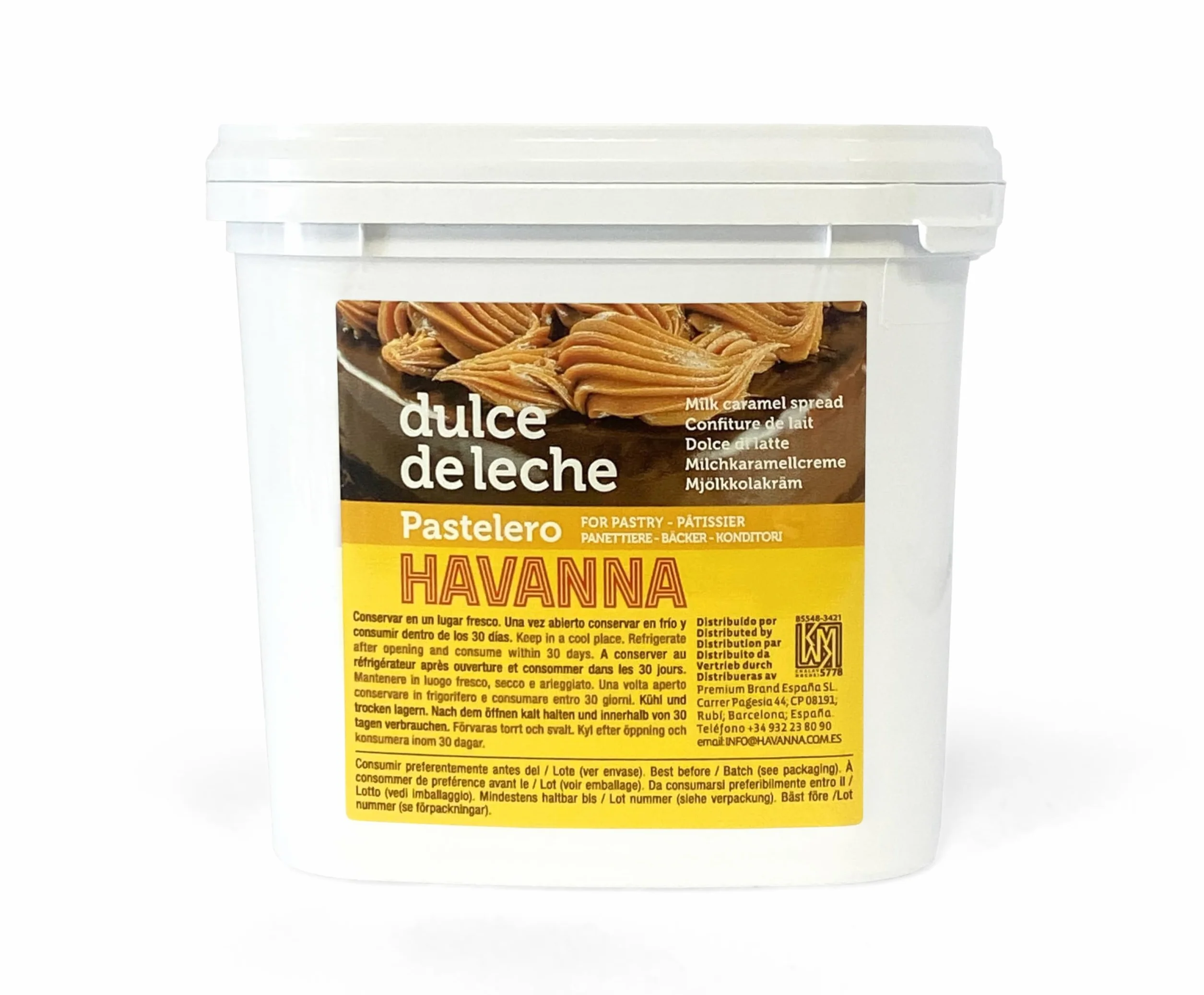 Havanna Dulce de Leche do Wypieków | Bez Glutenu | Bez Sztucznych Barwników i Aromatów | Produkt Gourmet | Wiaderko 1 kg