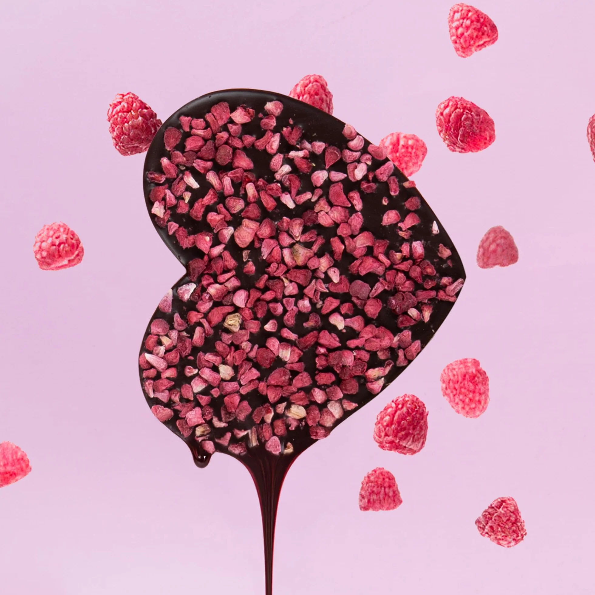ChocoHerz - Delikatna gorzka czekolada z malinami w kształcie serca | Czekolada | Prezent | Dla kobiety | Kobiety | Dziewczyny | Mama | Matki | Matki | Walentynki | Urodziny | Dzień Matki