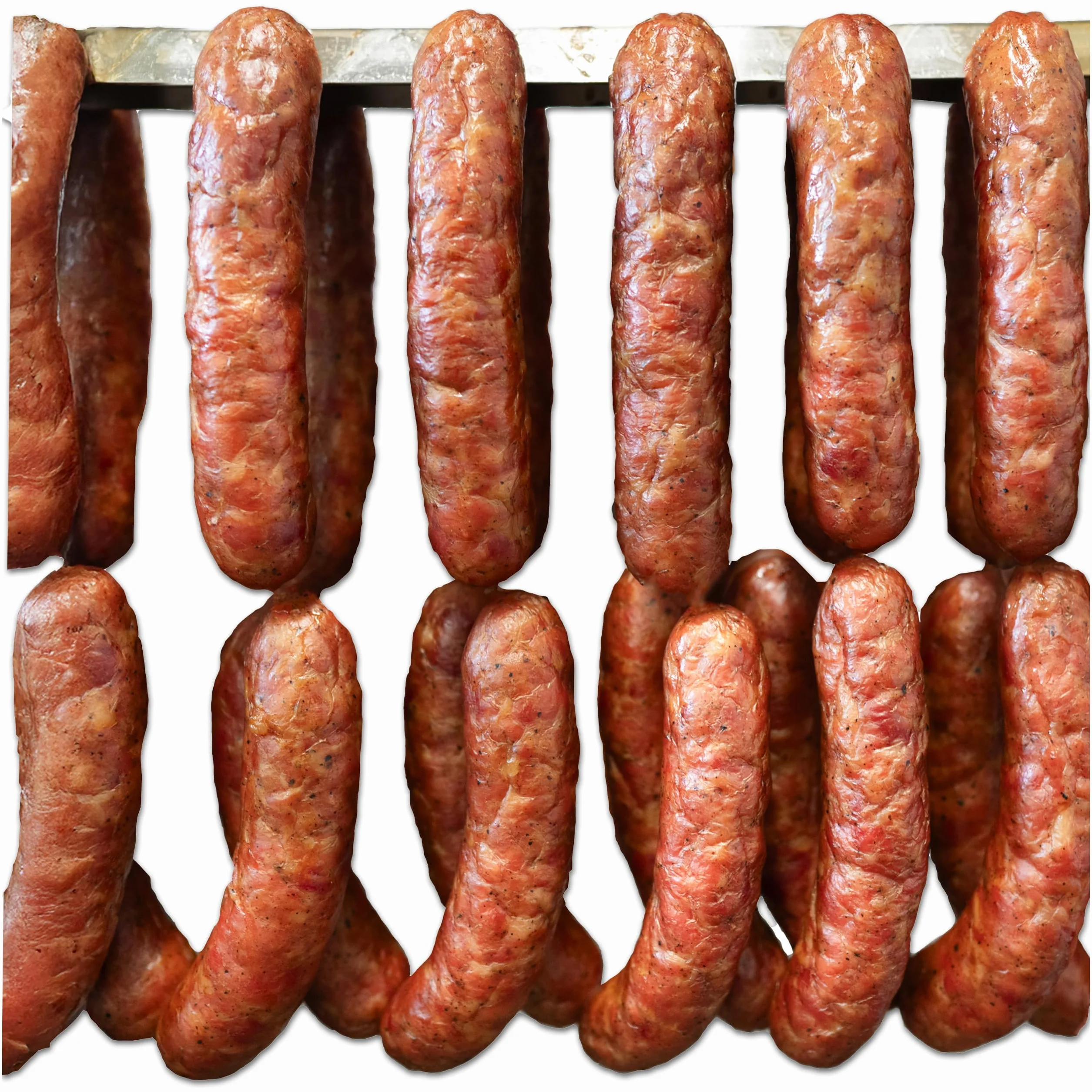 Suszona kiełbasa wieprzowa – marynowana w ziołach i tradycyjnie wędzona – tradycyjna wędzona i suszona kiełbasa wiejska, intensywny aromat jałowca i czosnku 2op. x 450g = 900g