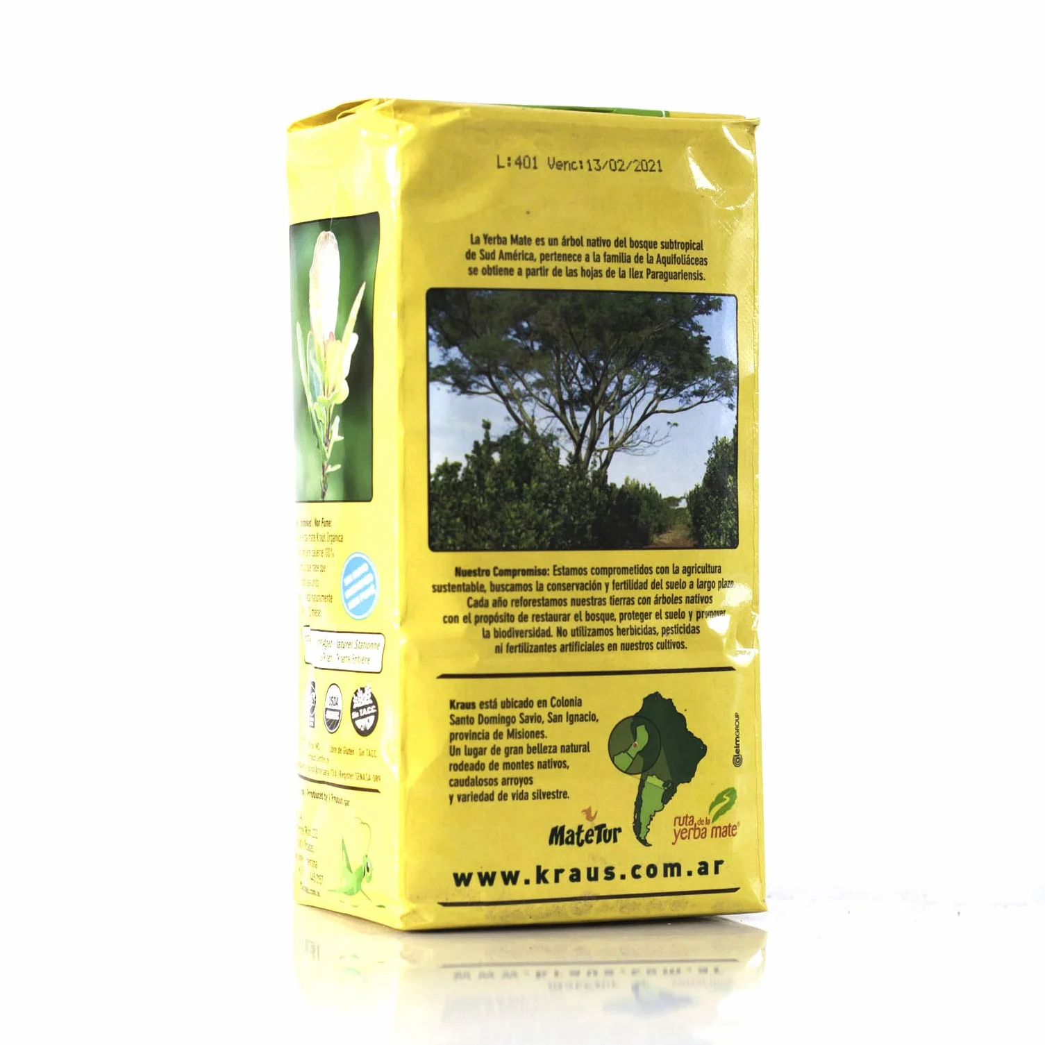 Kraus Mate Organica 500 g - ekologiczna herbata mate z Argentyny, handlowana uczciwie