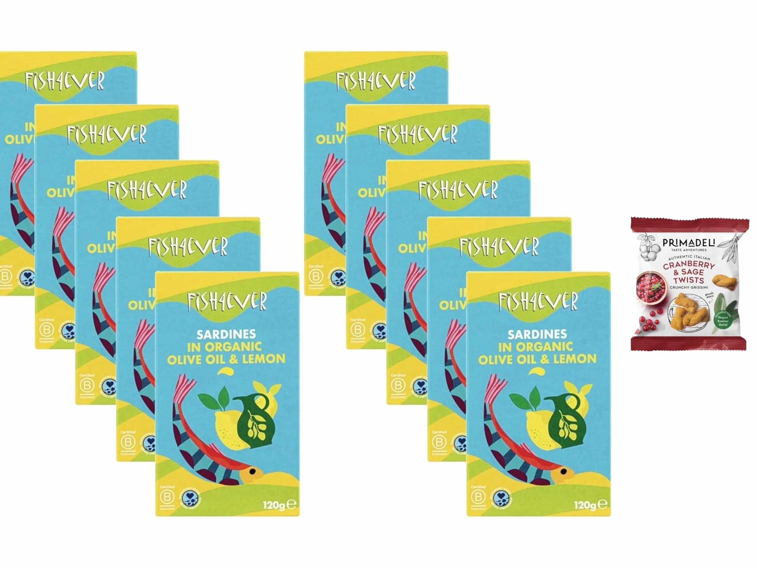 Fish 4 Ever sardynki w oliwie z oliwek i cytrynie 10 x 120 g puszka omega-3