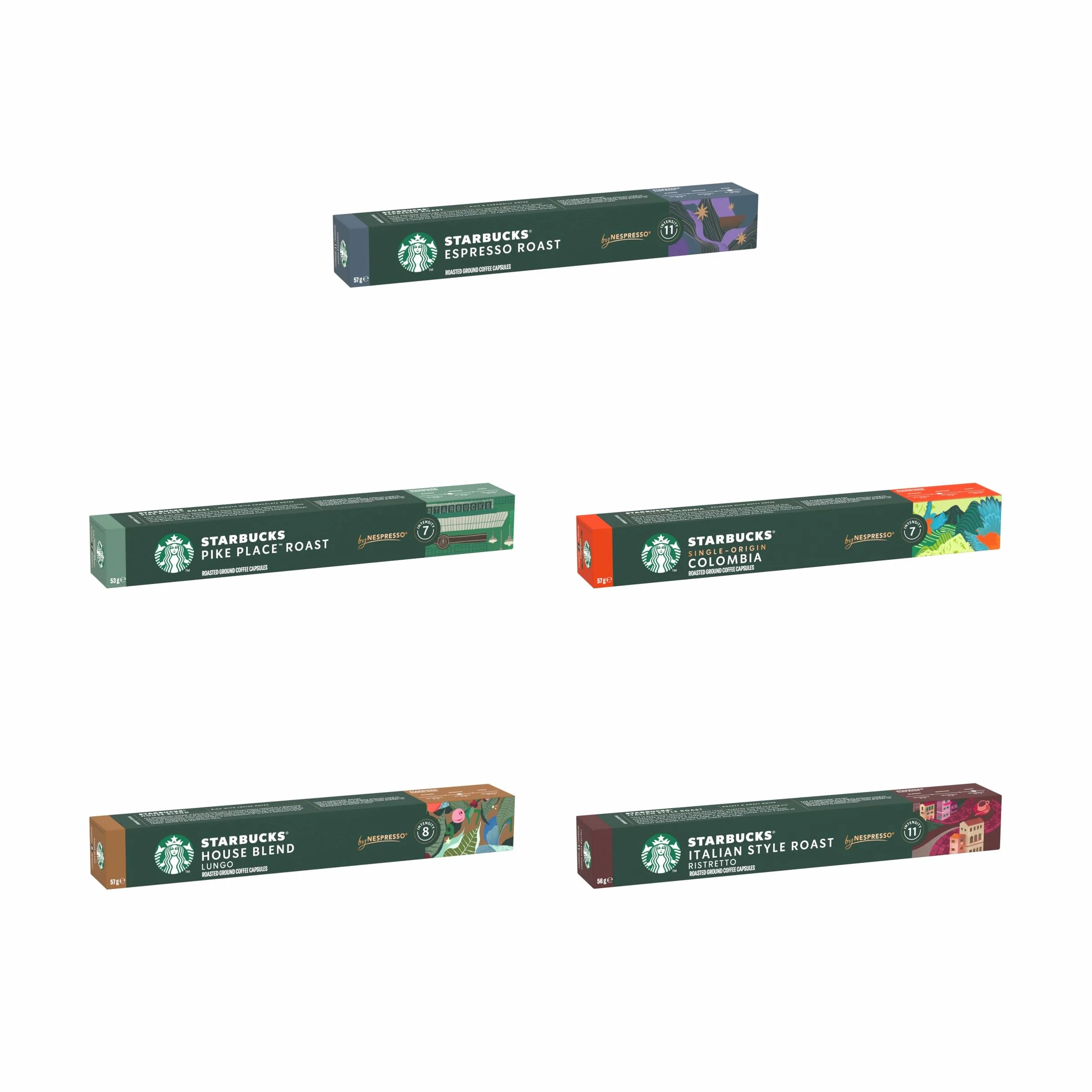 STARBUCKS Espresso Roast Variety Pack Kapsułki Kawy 100 Kapsułki Nespresso