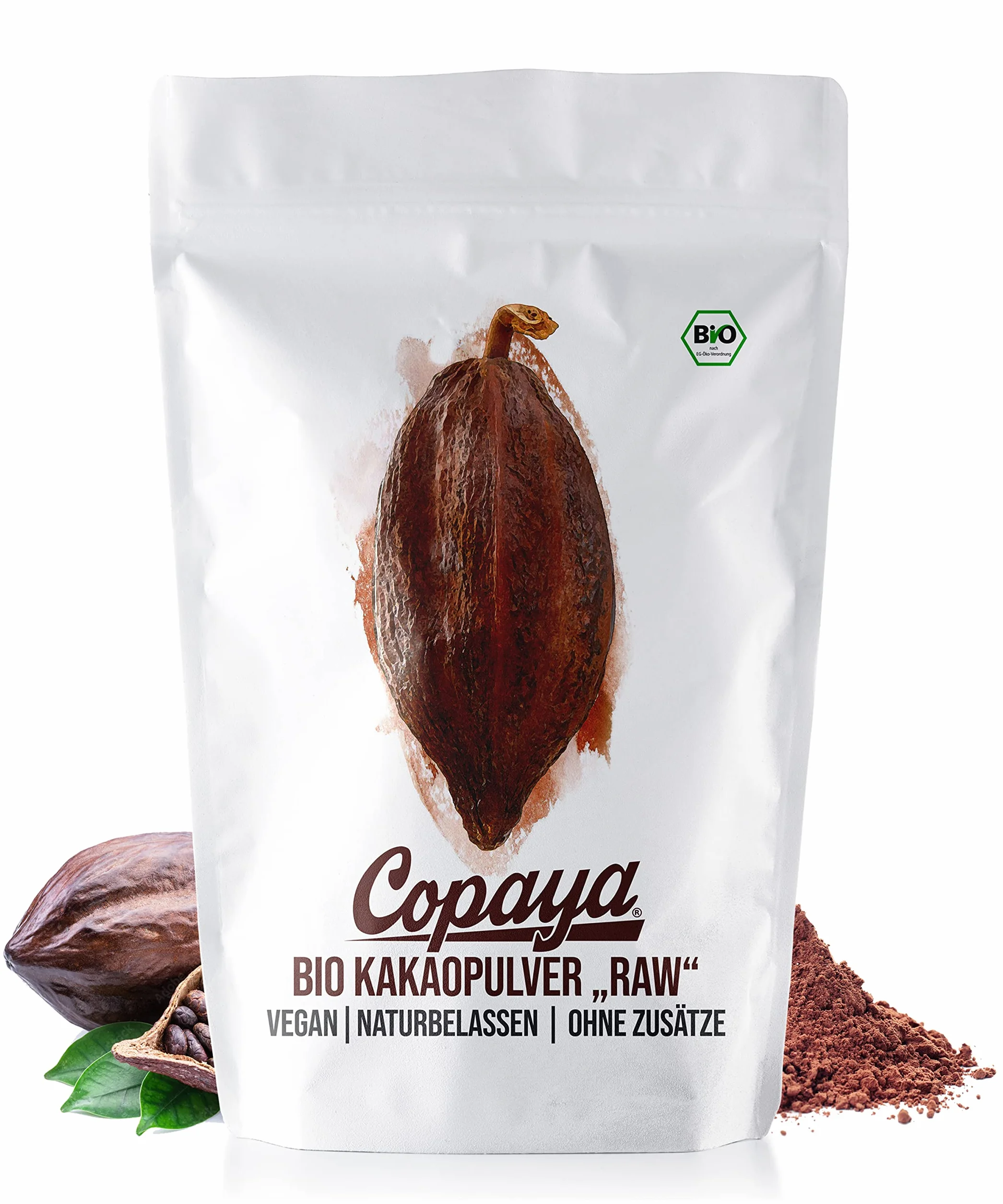 Copaya Proszek kakaowy BIO 500 g, surowy, niesłodki, 11% tłuszczu